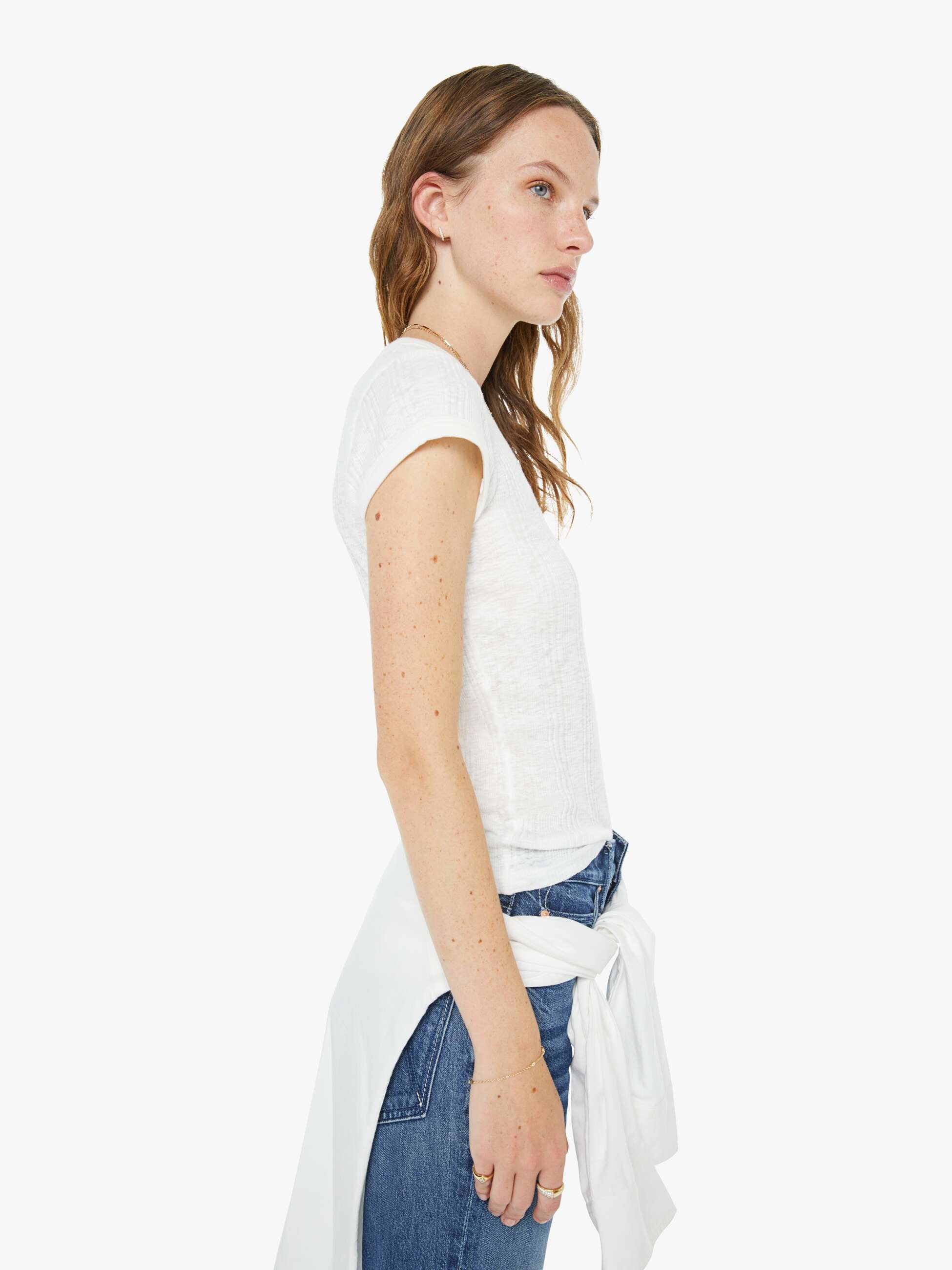 Mother The Itty Bitty Ringer T-Shirt Weiß Fluff