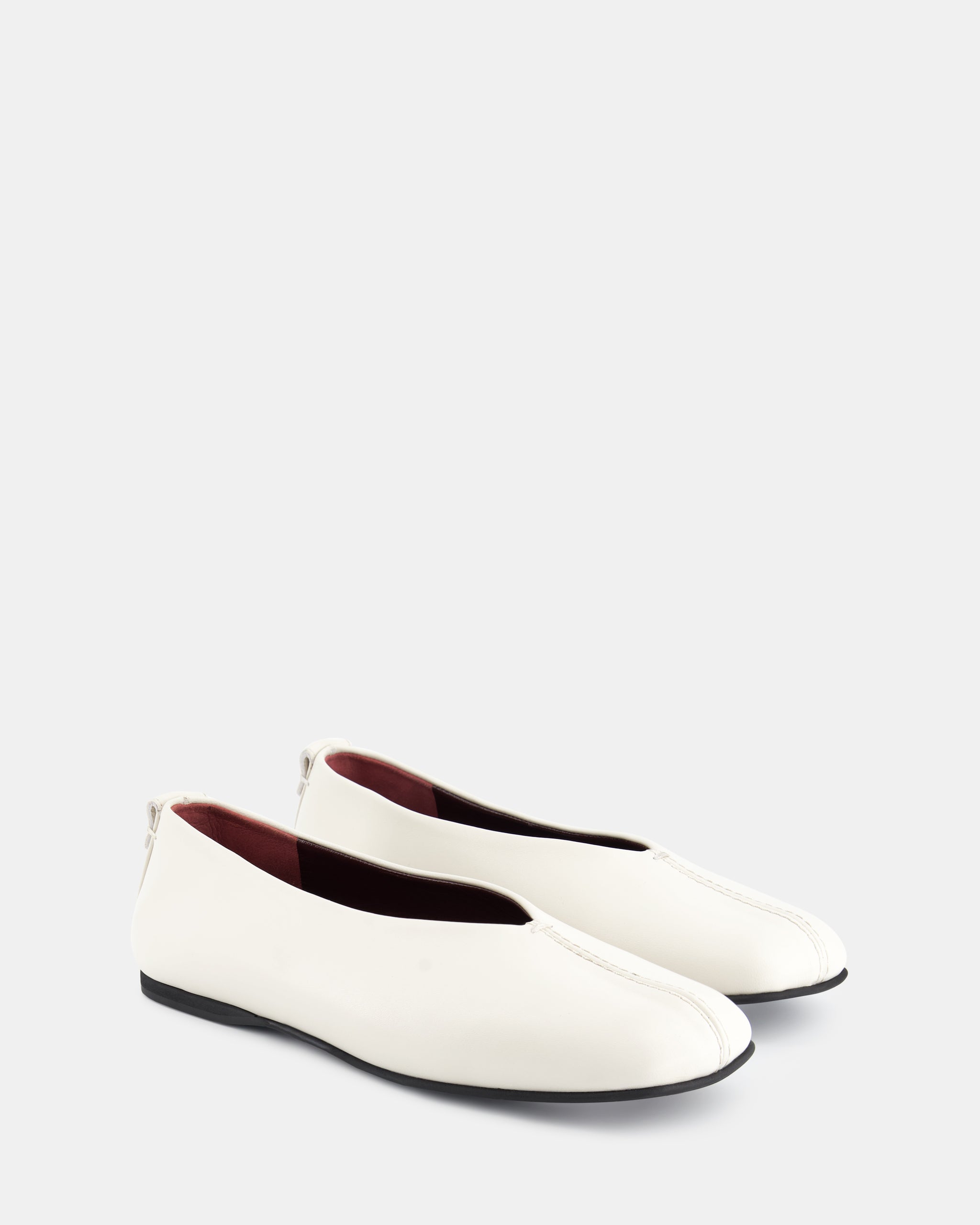 Nodaleto Bullarina 5 Ballerinas Weiß Nappa Leder eckig