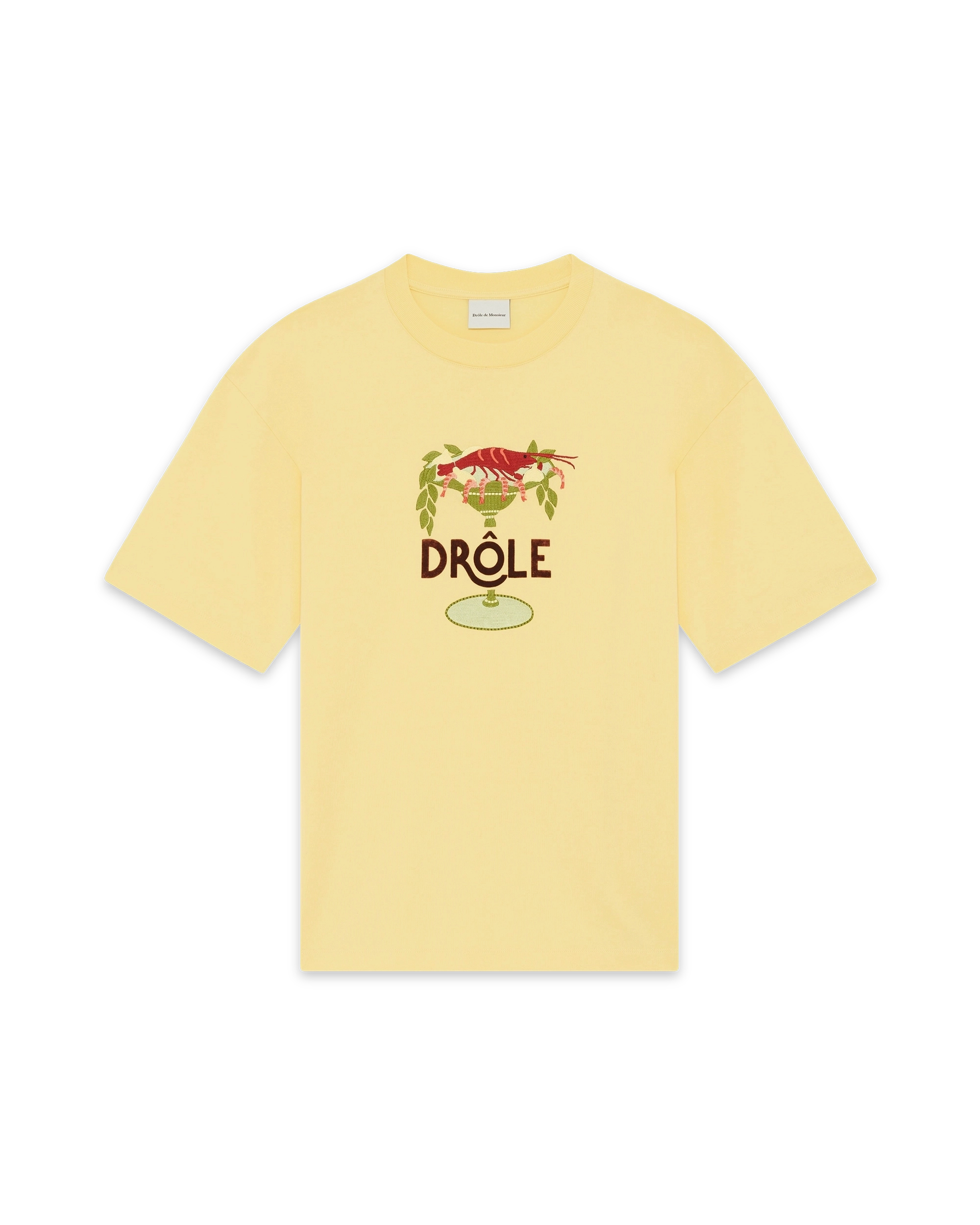 Drôle De Monsieur T-Shirt Lobster Cup T-Shirt hellgelb Baumwolle