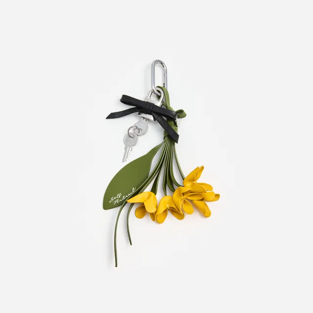 Self Portrait Yellow Flower Bag Charm Leder Gelb