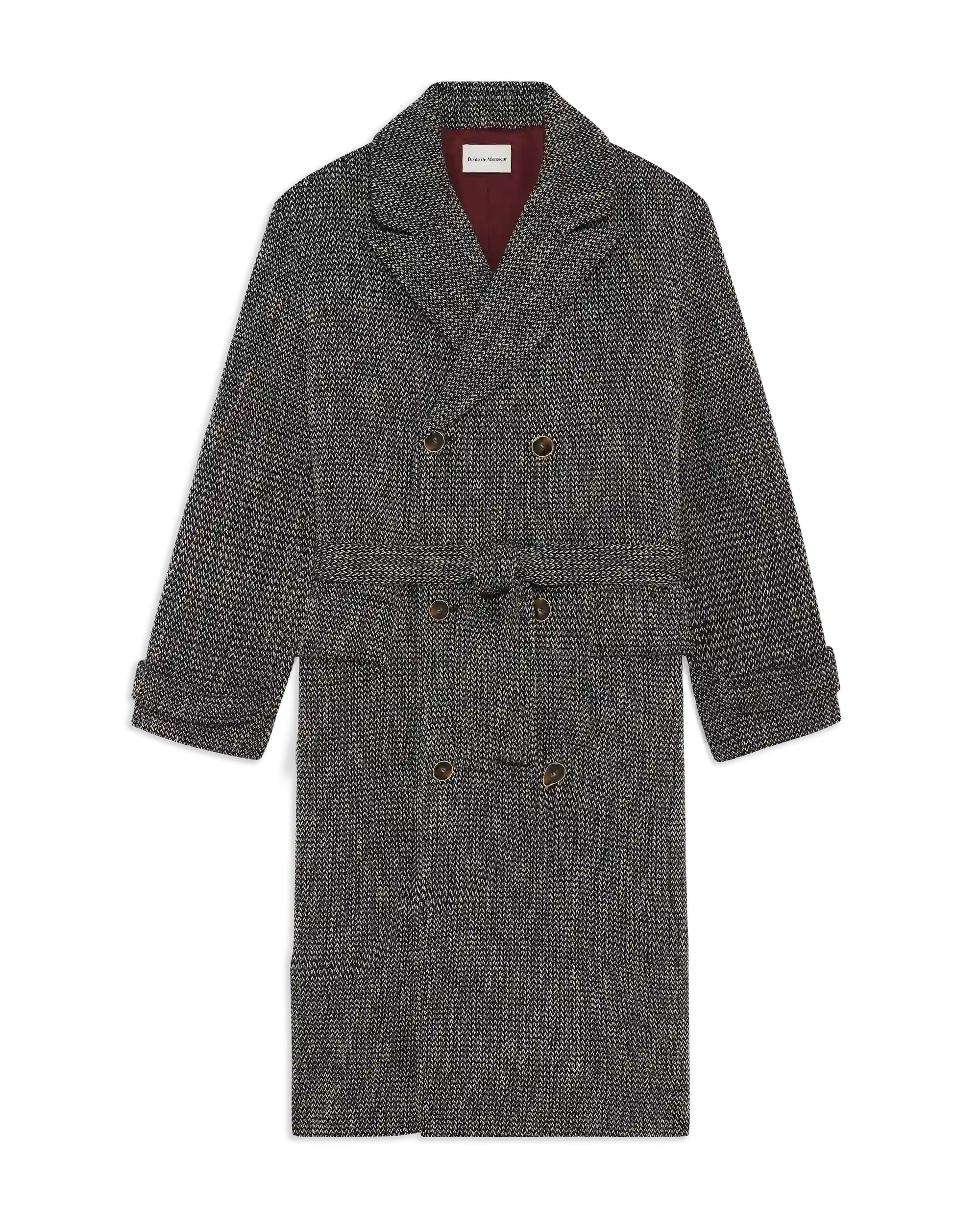 Drôle De Monsieur Double Breasted Twill Mantel Schwarz M