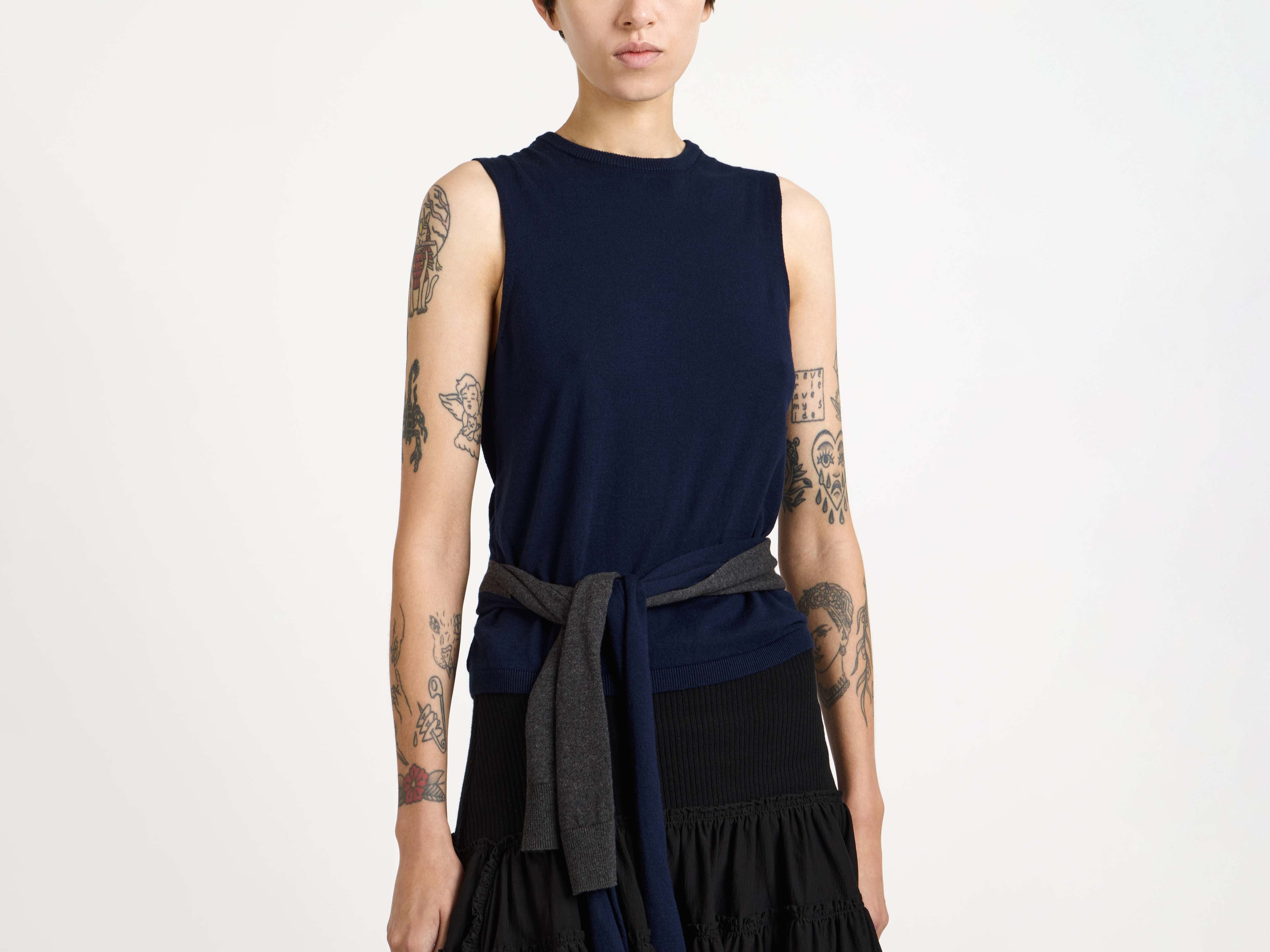 J.W.Anderson Waist Tie Tank Top Damen Navy Grösse S