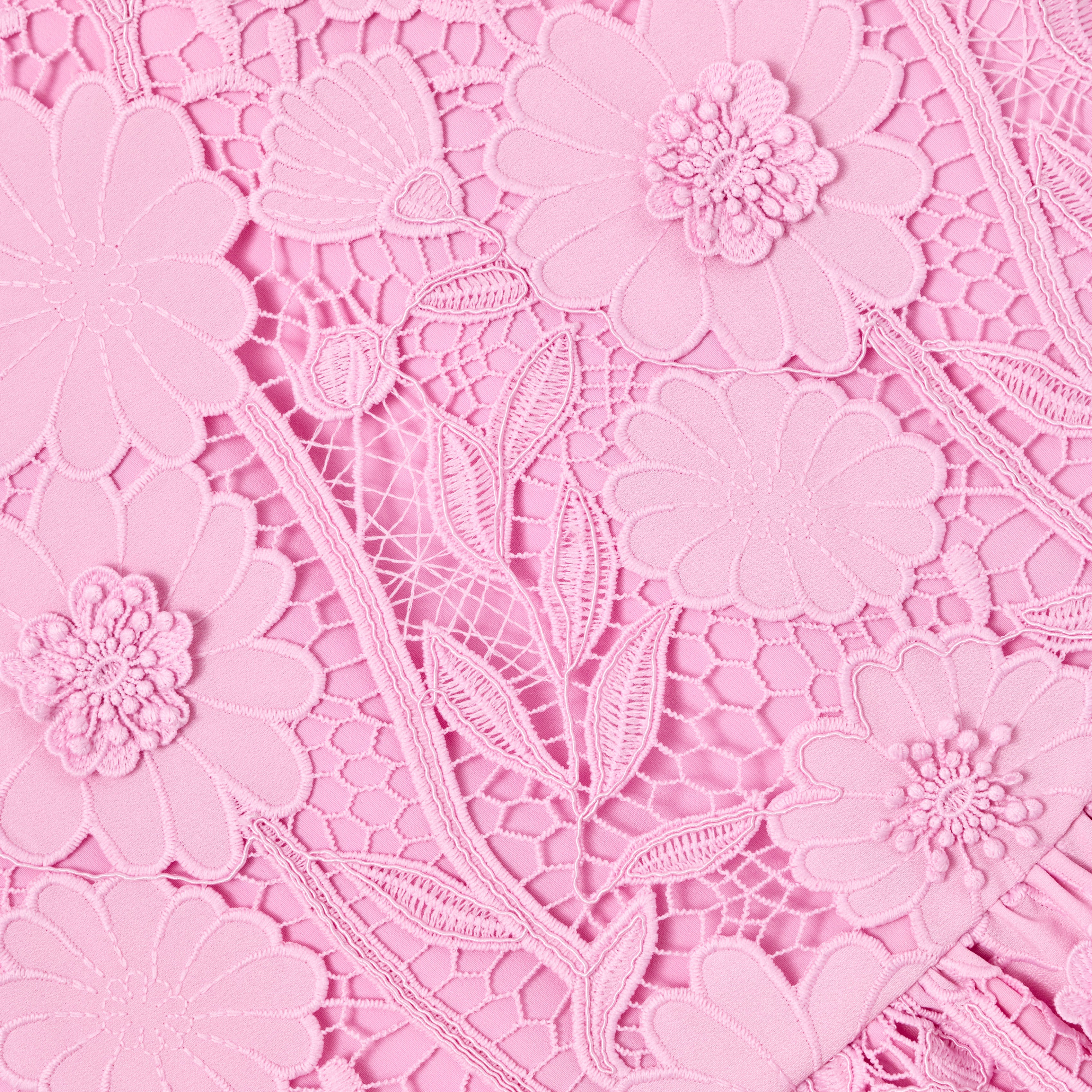 Self Portrait Pink Flower Lace Kinderkleid Rosa Spitze