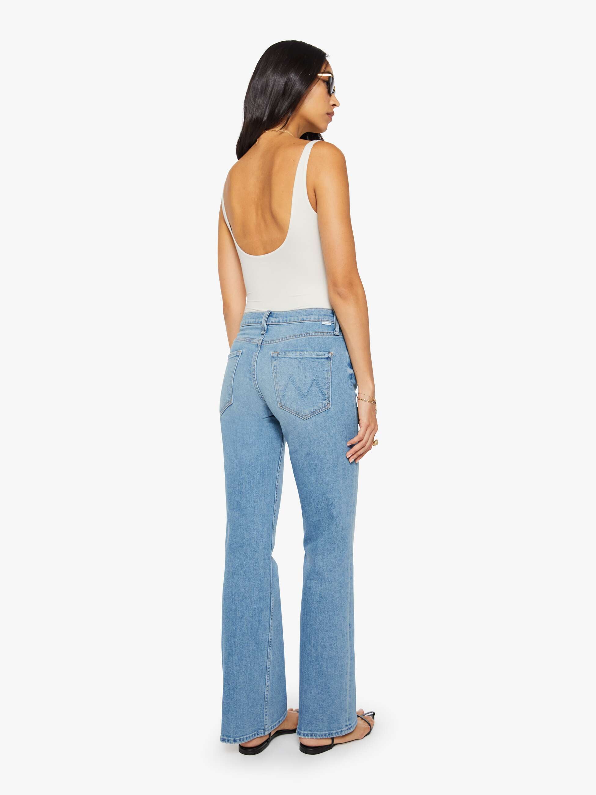 Mother The Bookie Sneak Jeans Chaos Came Knocking Hellblau