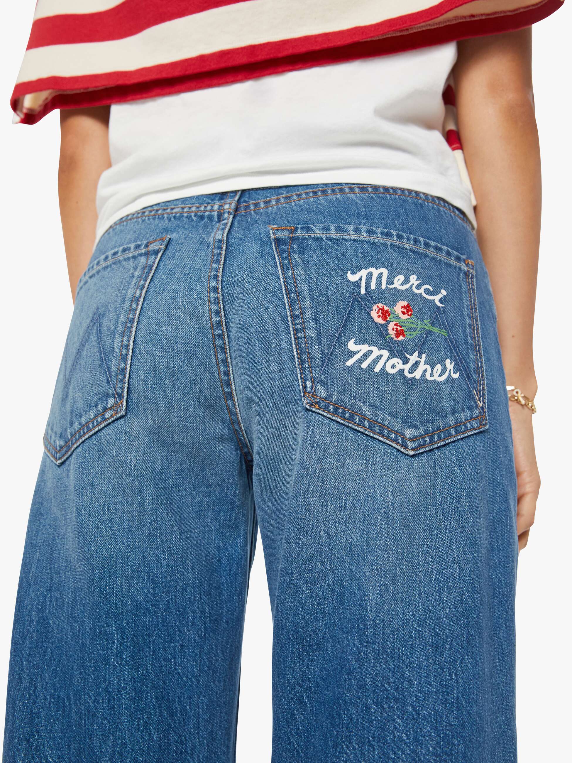 Mother Merci Dodger Ankle Jeans Green Thumb Relaxed