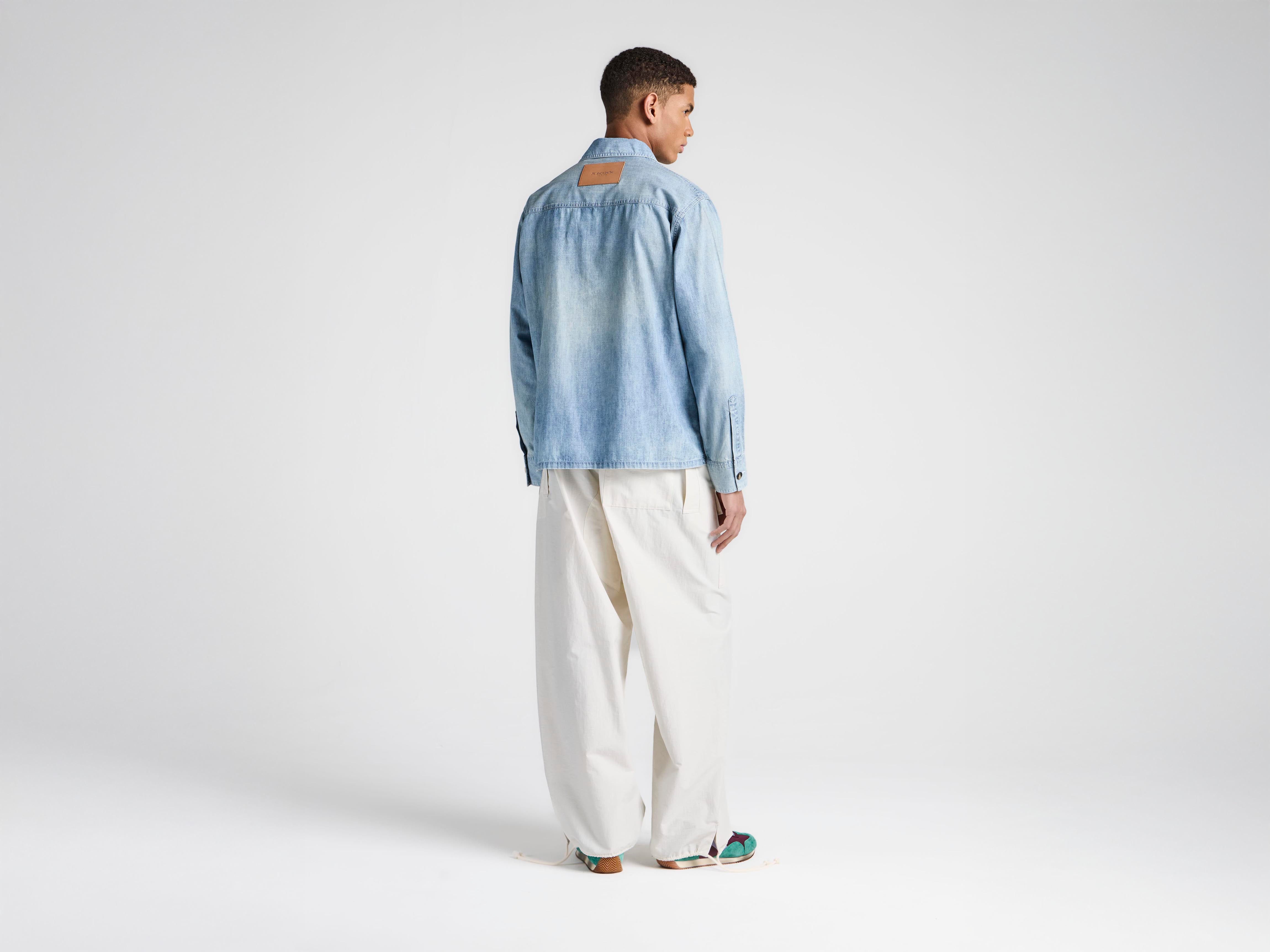 J.W.Anderson Shirts Slant Pocket Hemd Hellblau Baumwolle