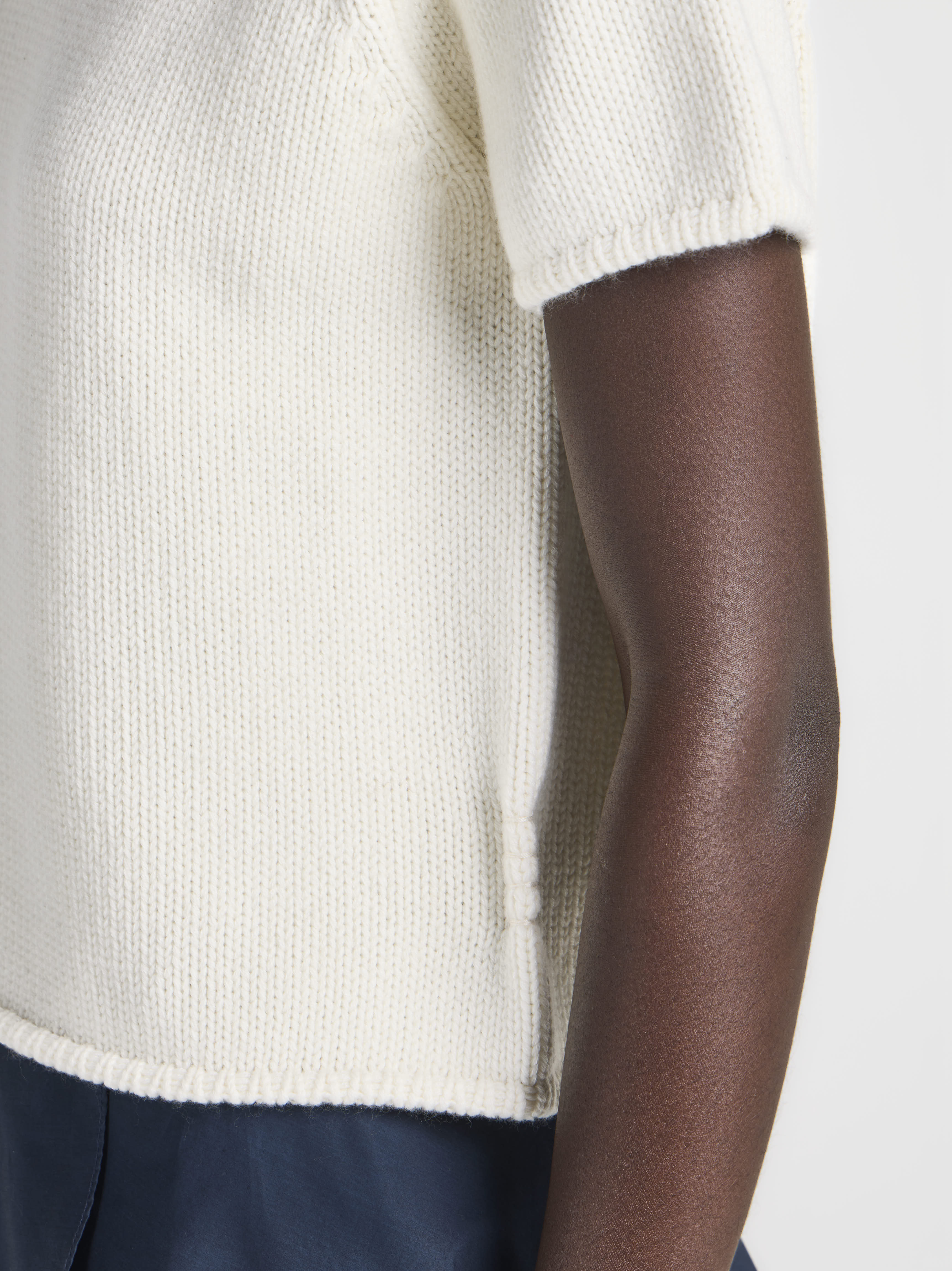 J.W.Anderson Knitwear Strick T-Shirt Damen Ivory Baumwolle