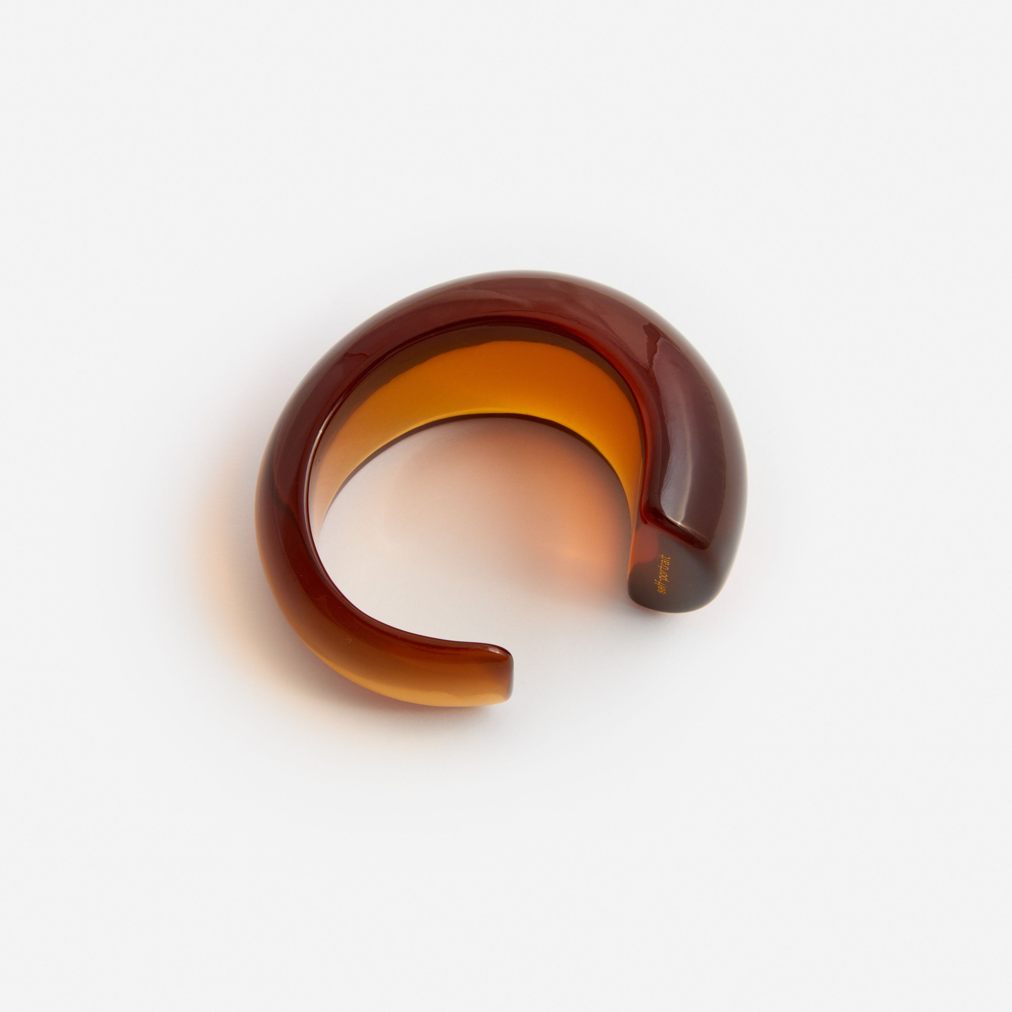 Self Portrait Amber Resin Armreif Braun One Size