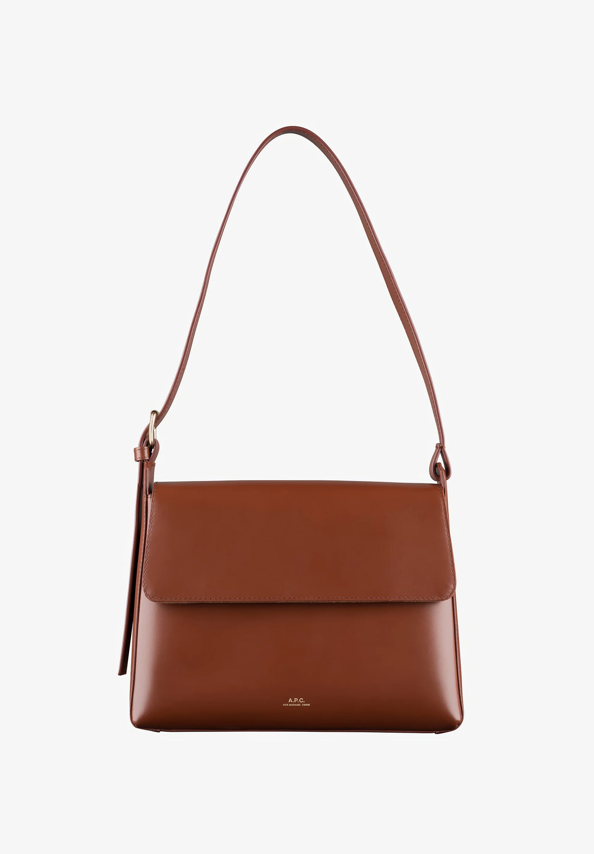 A.P.C. Virginie Flap Schultertasche Glattleder TU