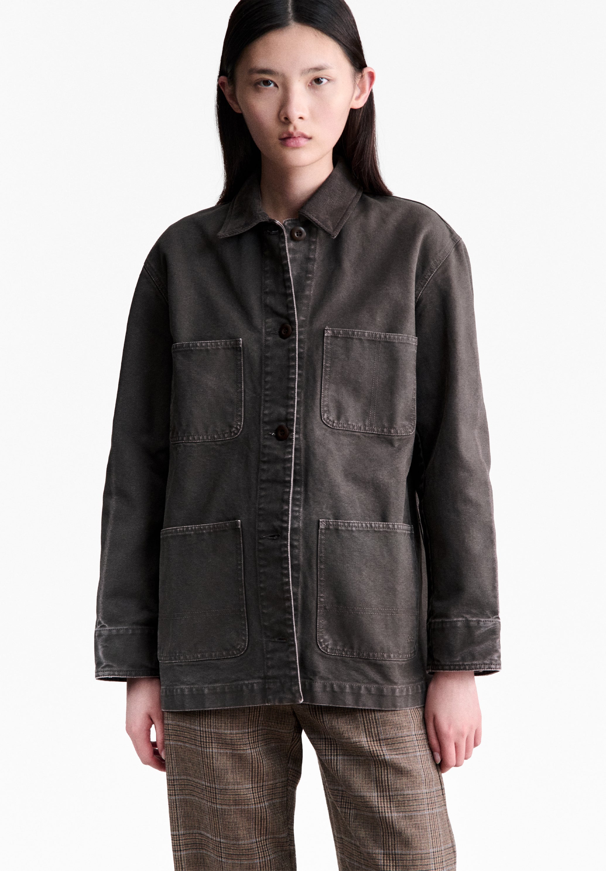 A.P.C. Workwear-Jacke Canvas braun