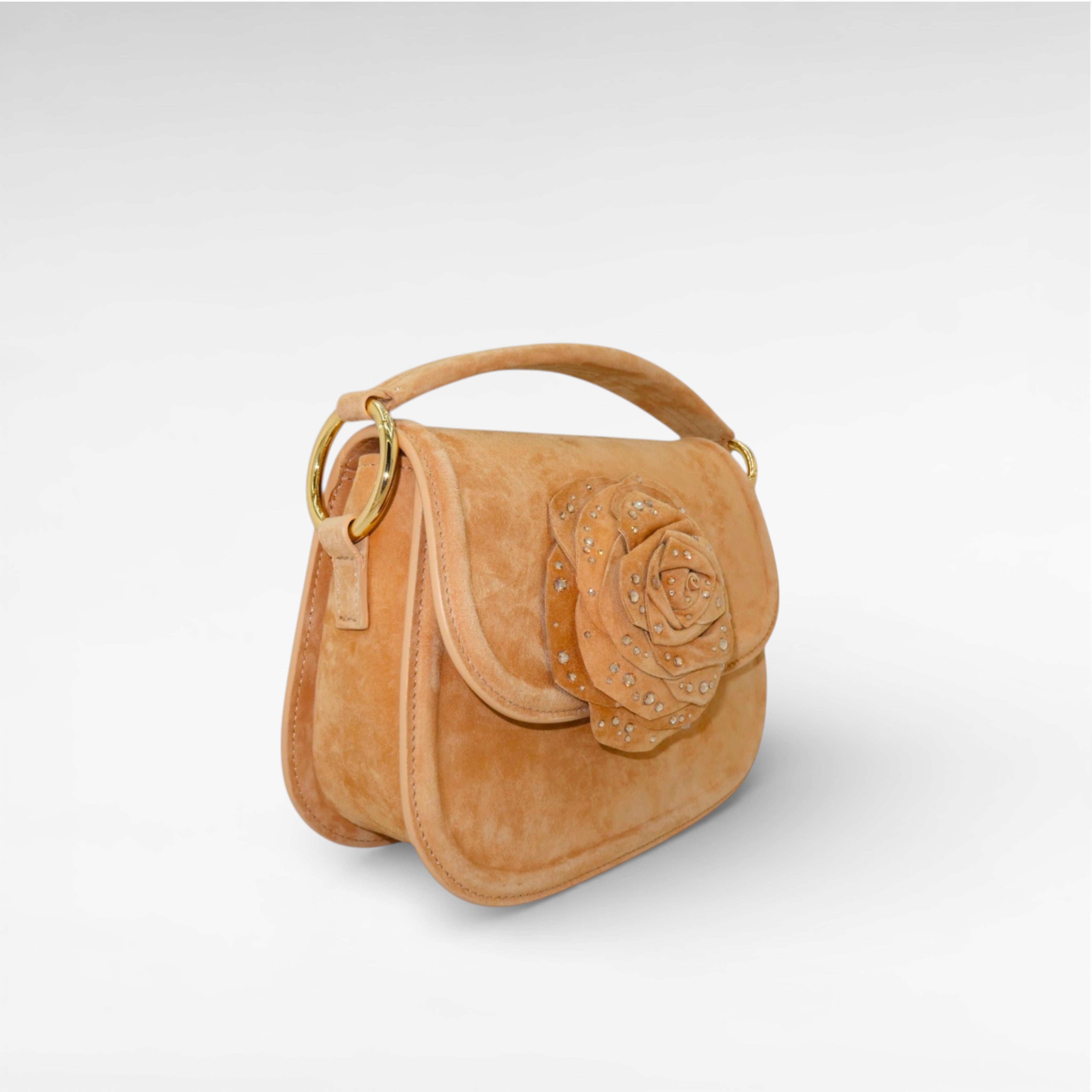 Gedebe Alice Large Handtasche Leder Blume 22 cm