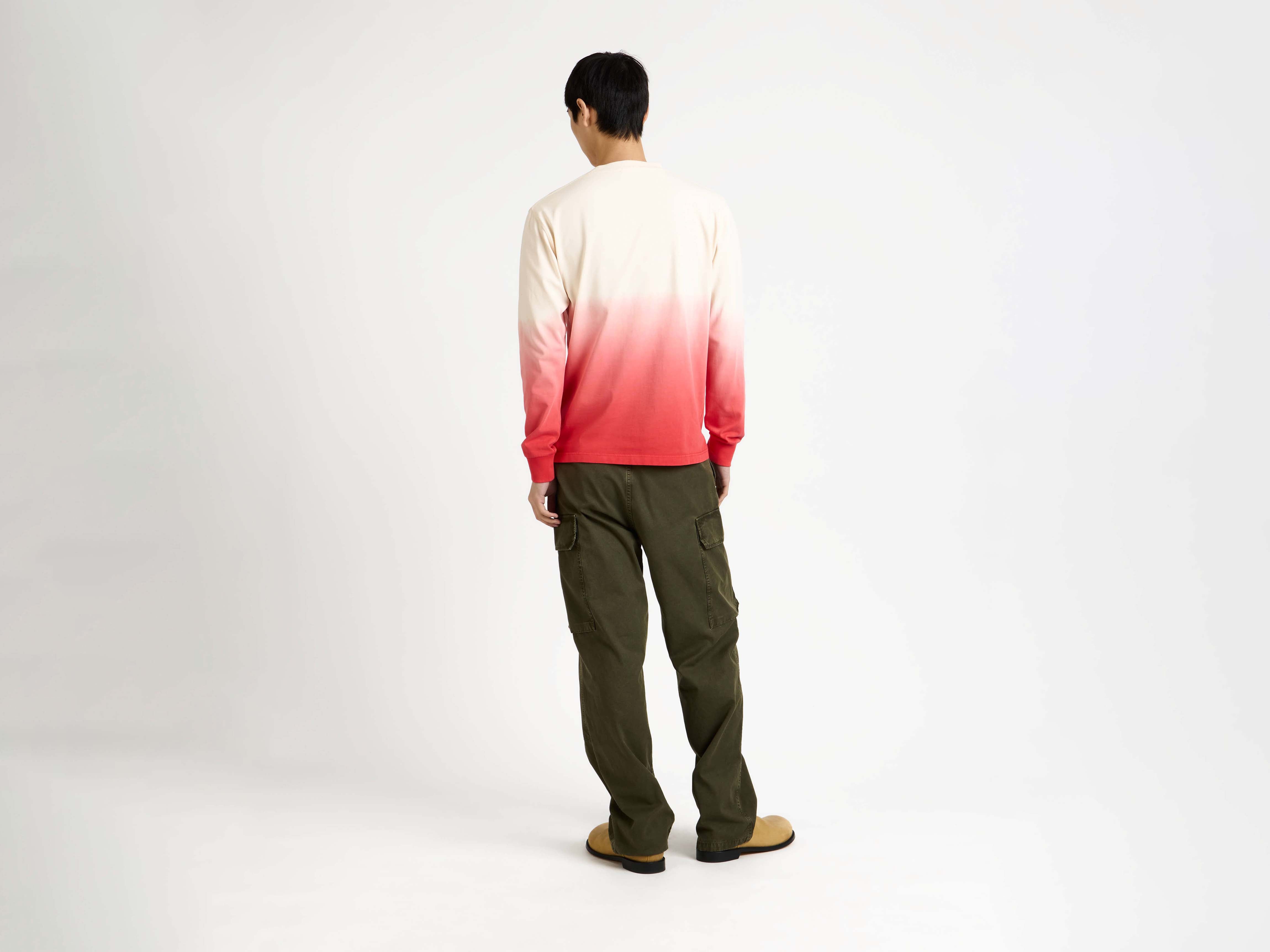 J.W.Anderson Dip Dye Anchor Longsleeve Off-White/Red Herren