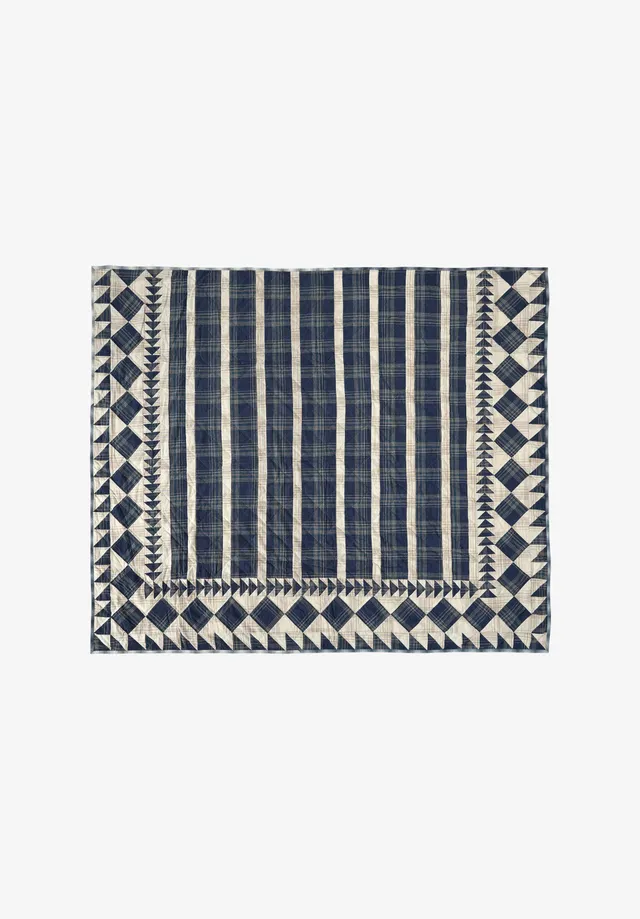 A.P.C. Saint Petersbourg Quilt Patchworkdecke T4 Blau
