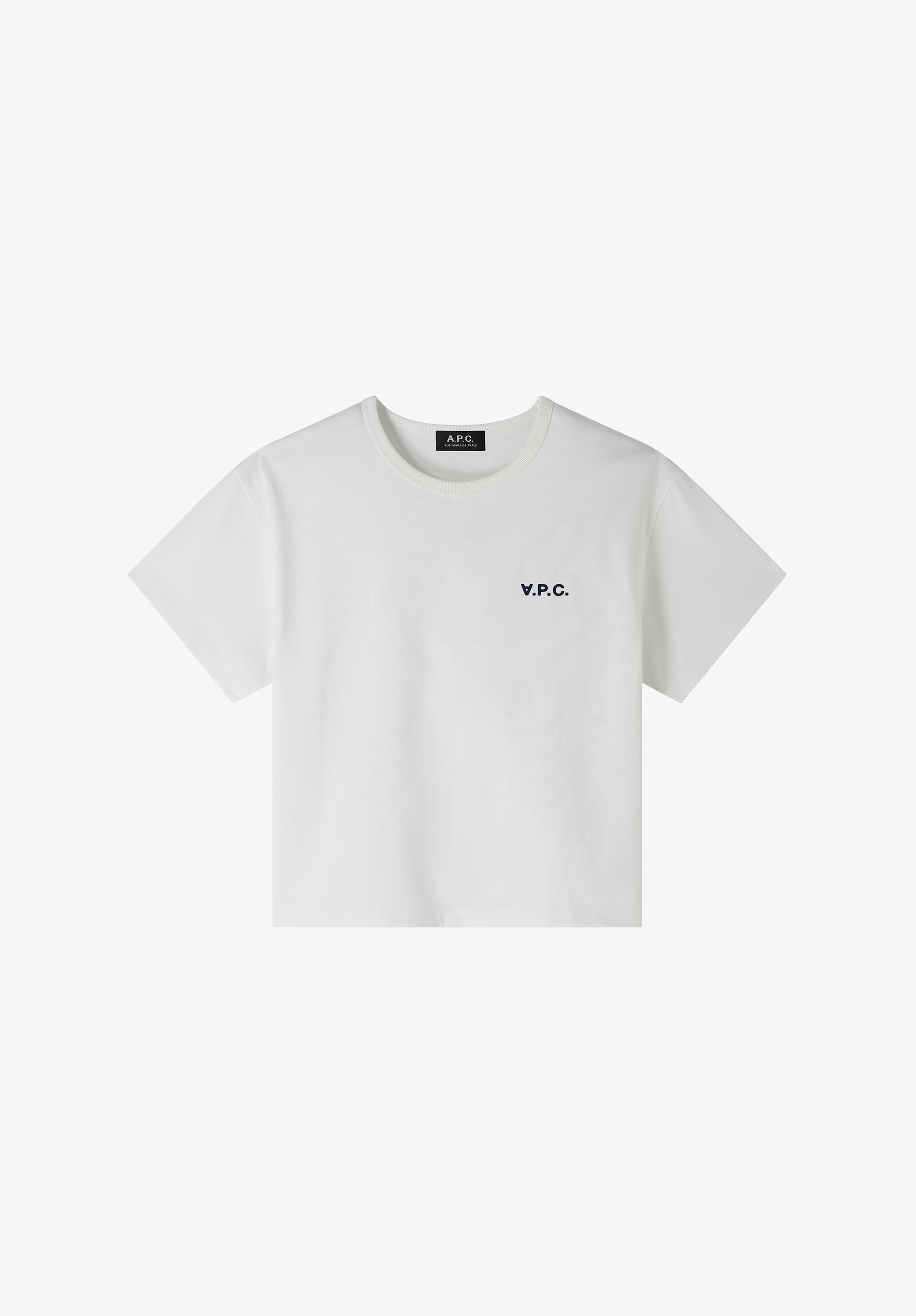 A.P.C. Boxy Micro Logo T-Shirt schwarz Bio-Baumwolle L