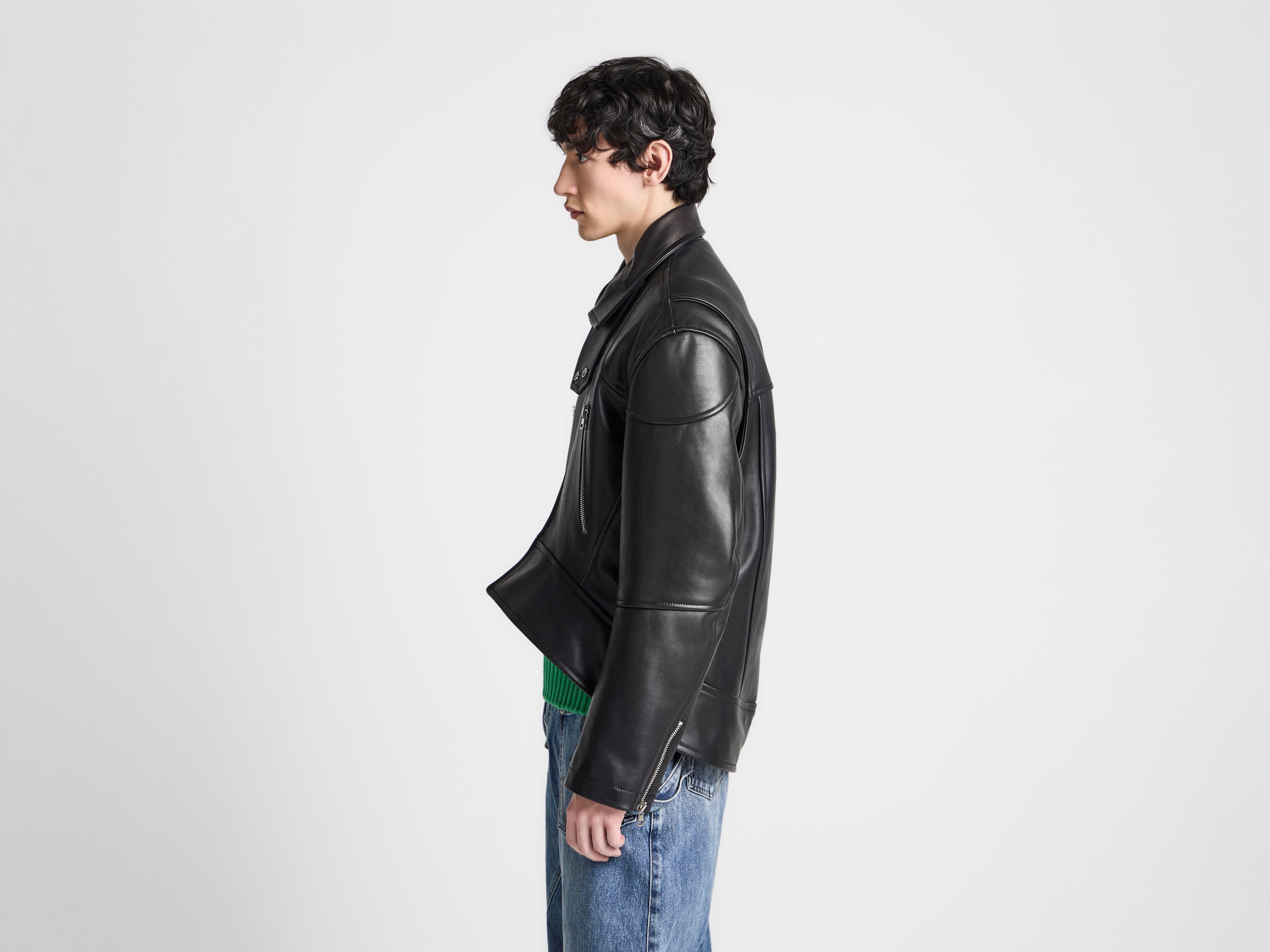 J.W.Anderson Coats & Jackets Curved Hem Bikerjacke Schwarz
