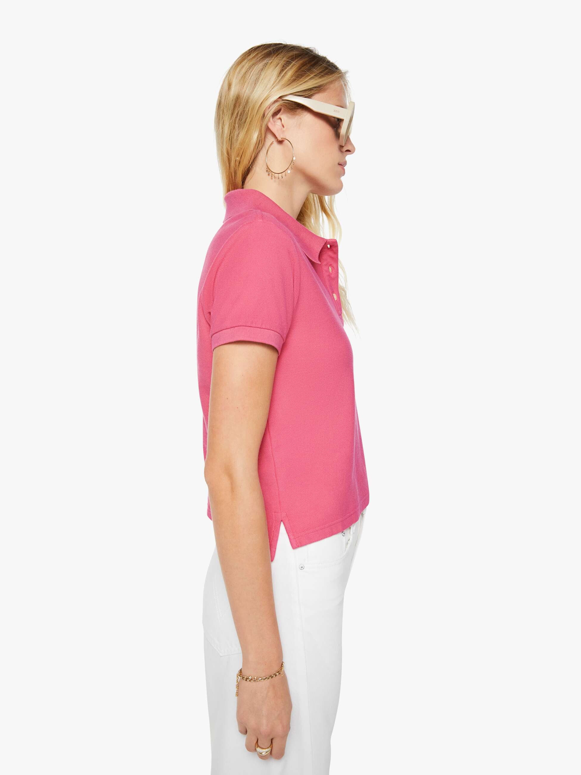 Mother The Split S/S Match Polo Rosa Honeysuckle