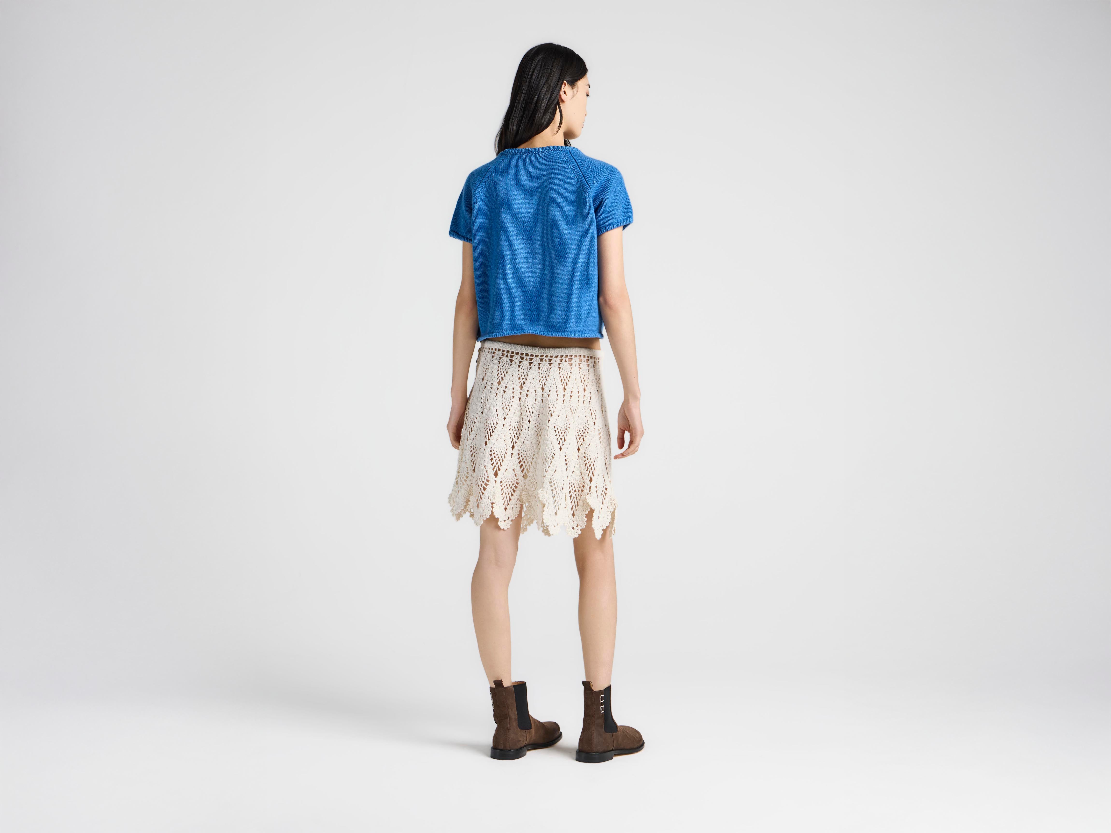 J.W.Anderson Knitted T-Shirt Cornflower Blue Damen