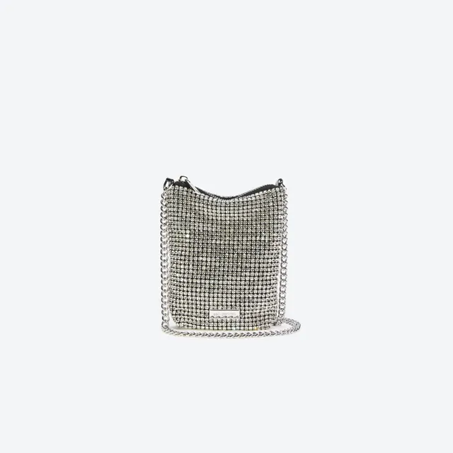 Self Portrait Handbags SP-Club Micro Handtasche Silber Strass
