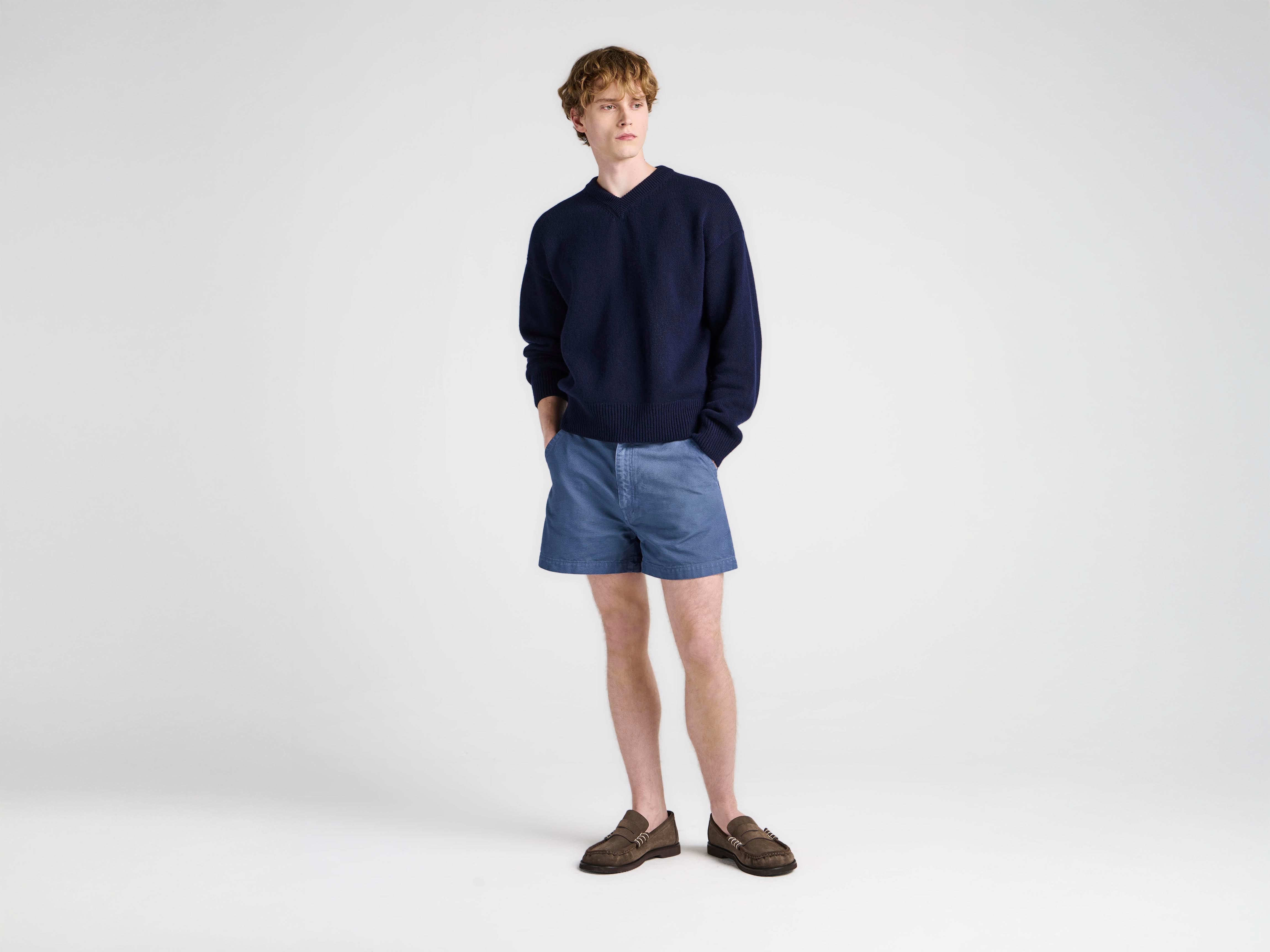 J.W.Anderson Hiking Shorts Herren Steel Blue Canvas