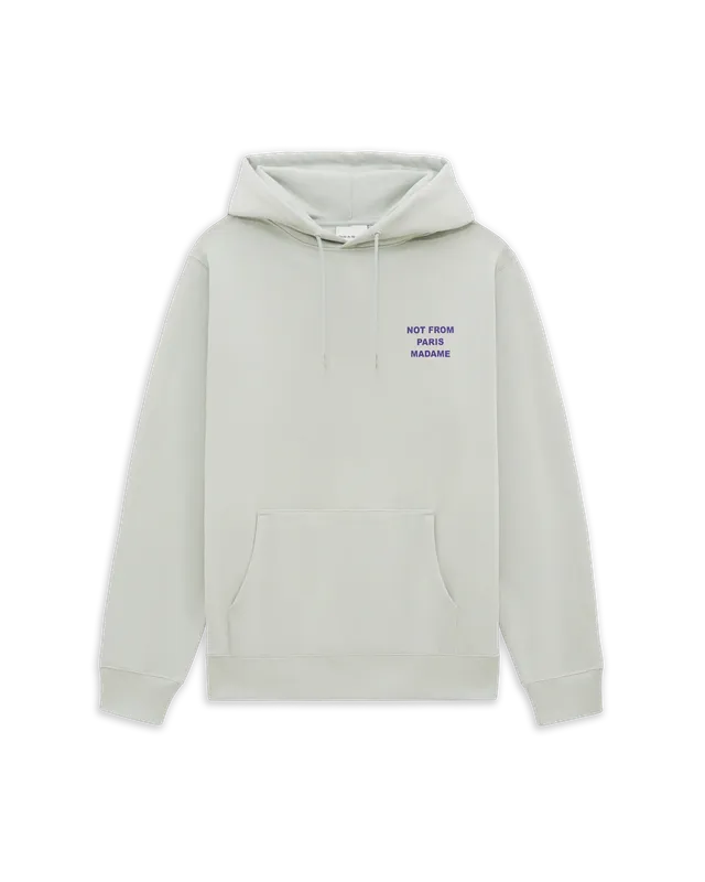 Drôle De Monsieur Bold Slogan Hoodie Grau Baumwolle