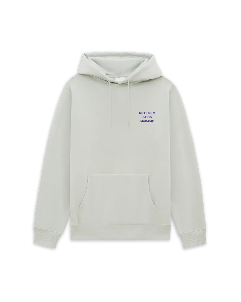 Drôle De Monsieur Bold Slogan Hoodie Grau Baumwolle