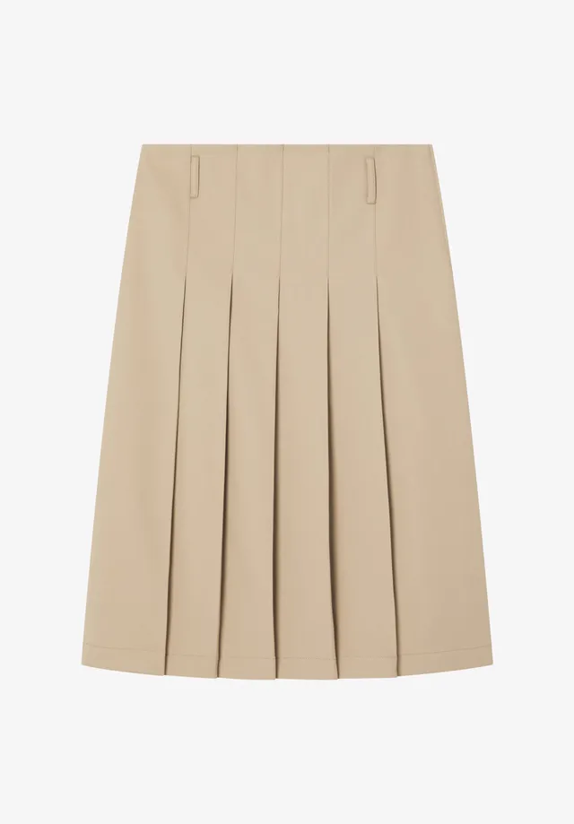 A.P.C. Plissee Rock beige Bio-Baumwolle Midi