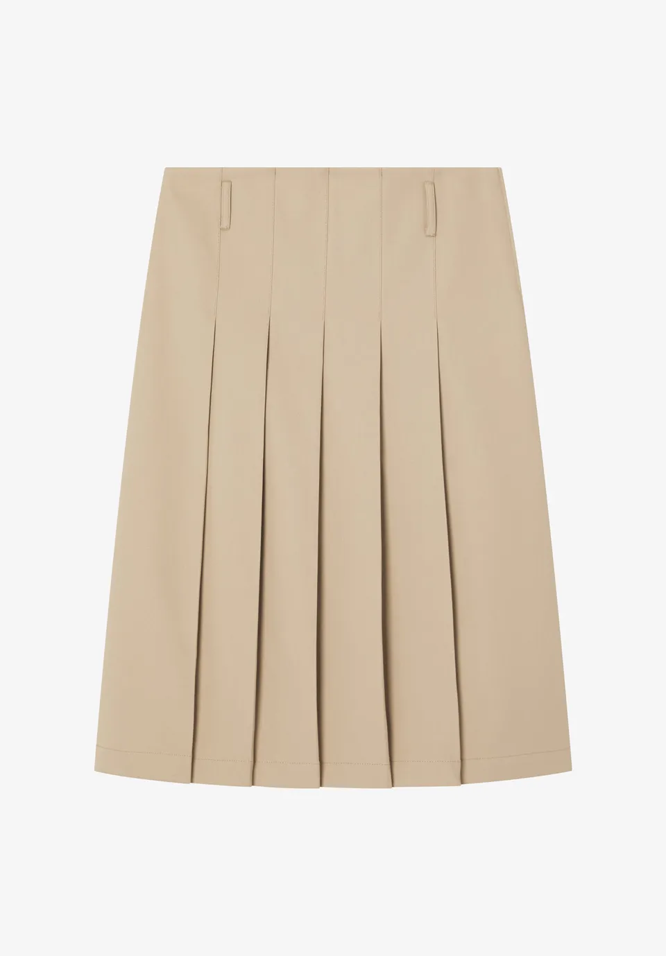 A.P.C. Plissee Rock beige Bio-Baumwolle Midi
