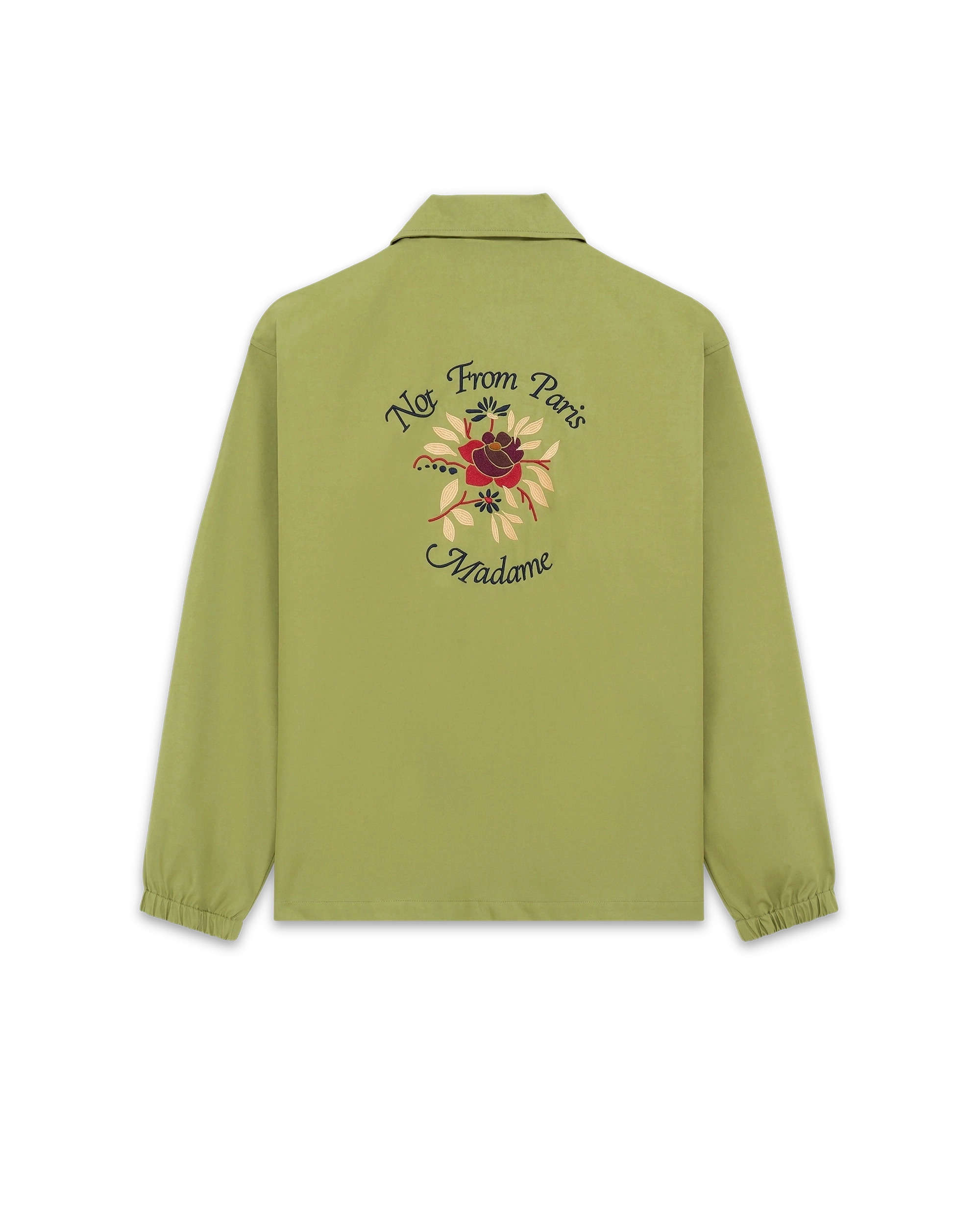 Drôle De Monsieur Outerwear Slogan Rose Jacke Oliv Baumwolle