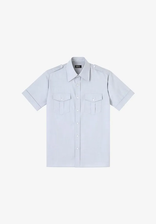 A.P.C. Miles Hemd Baumwolle grau