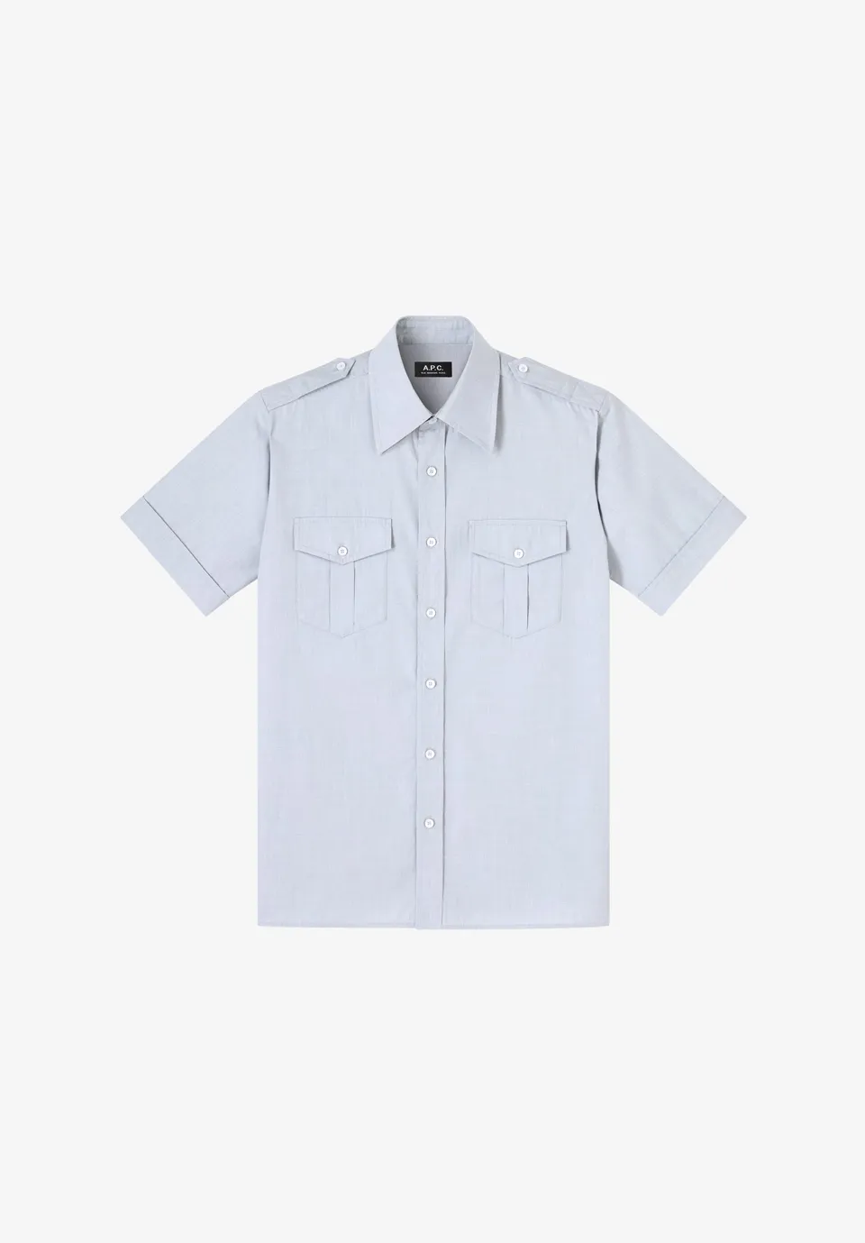A.P.C. Miles Hemd Baumwolle grau