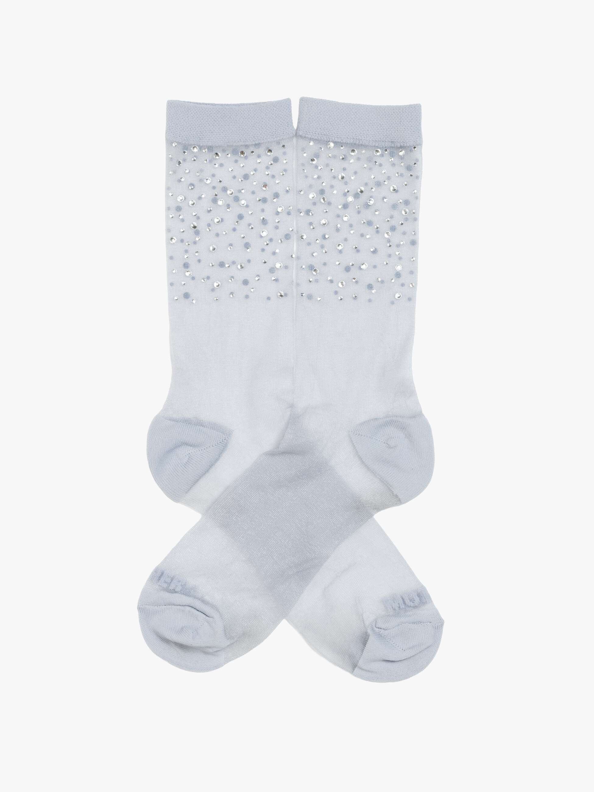 Mother The Half-Step Socken Sparks Grau mit Strass