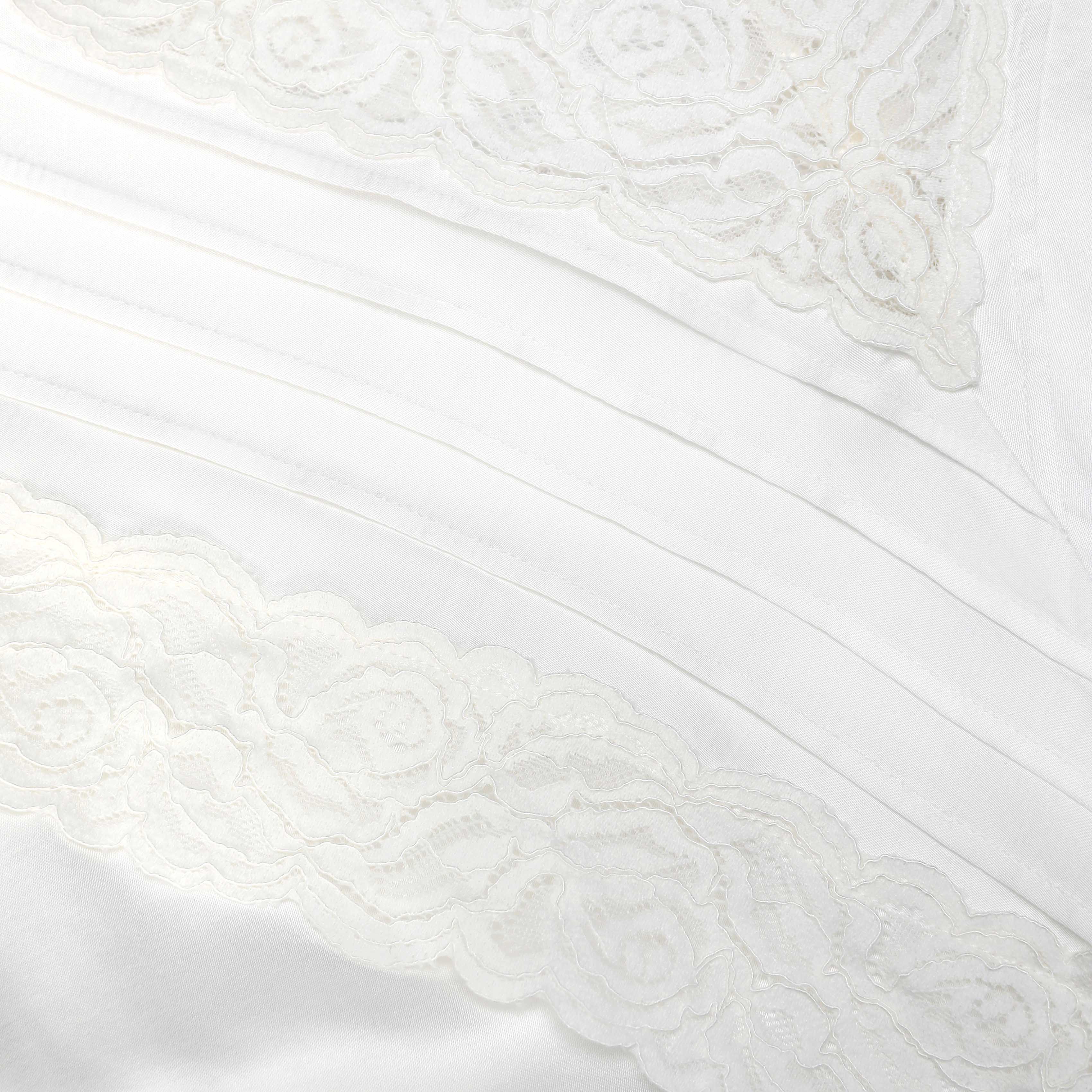 Self Portrait Cream Viscose Lace Top Creme Spitze V-Ausschnitt