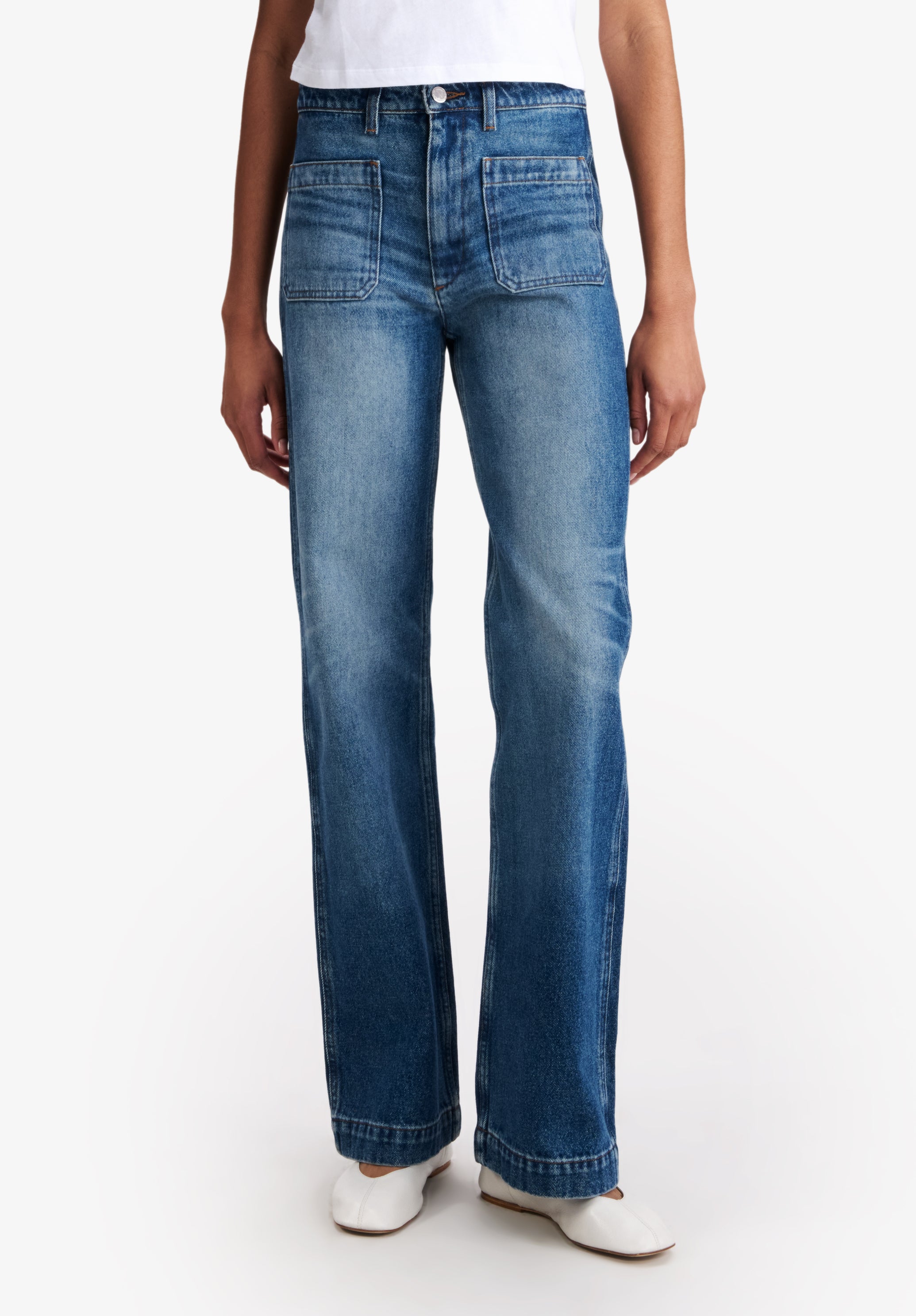 A.P.C. Victoria Jeans Denim gerader Schnitt blau