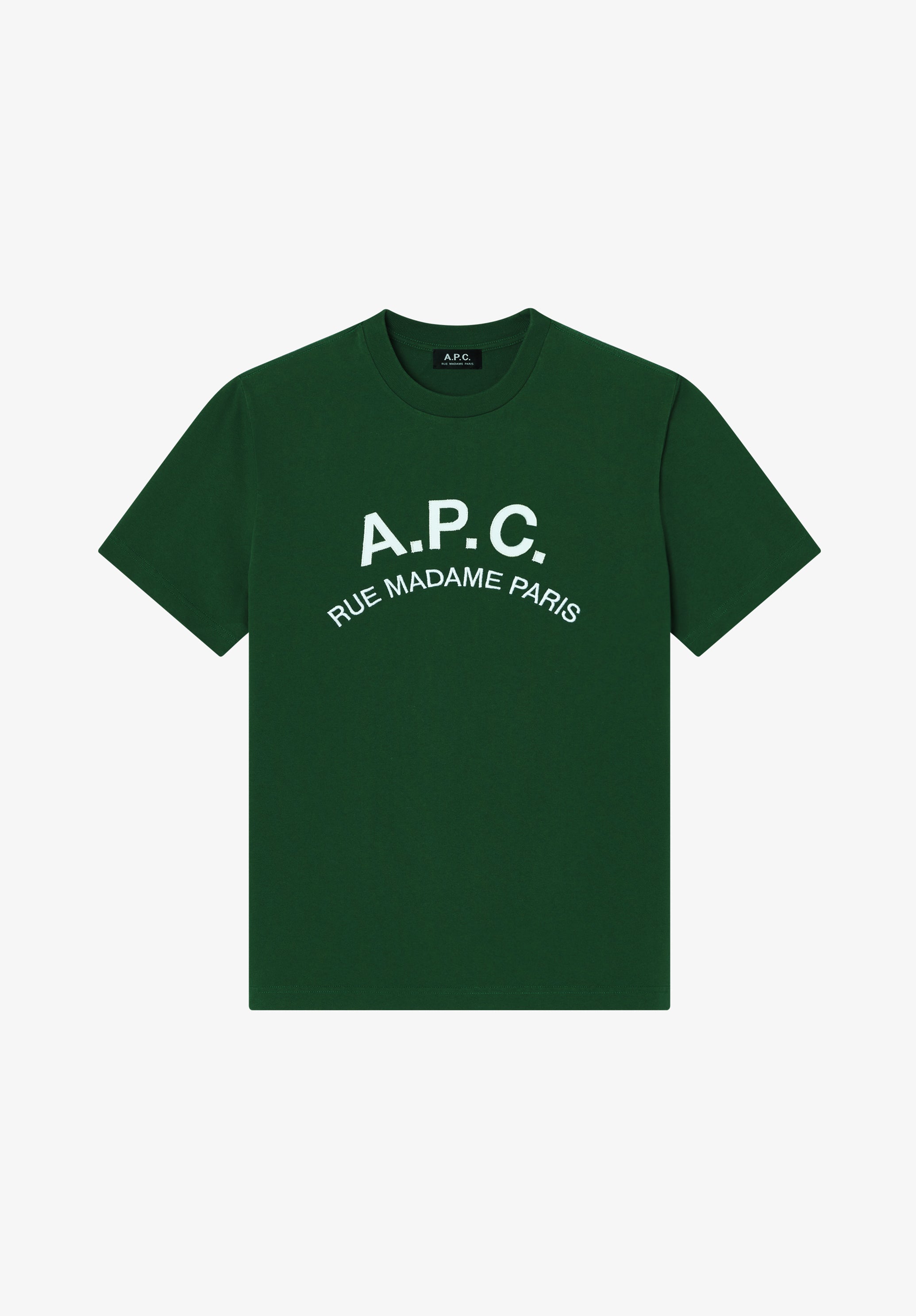 A.P.C. Logo T-Shirt dunkelgrün Vintage aus Bio-Baumwolle