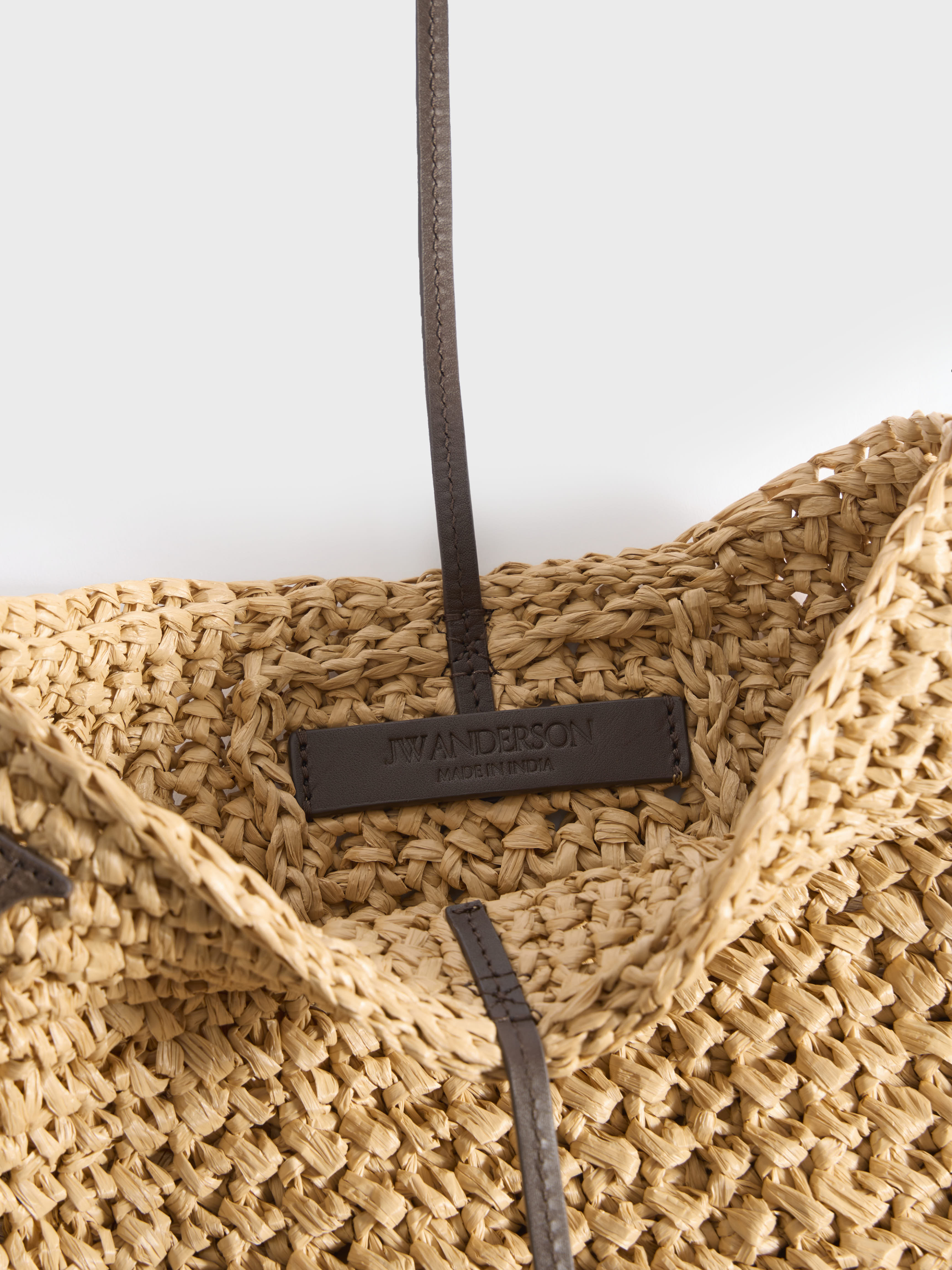 J.W.Anderson Small Bulb Bag Tasche natur-braun Raffia