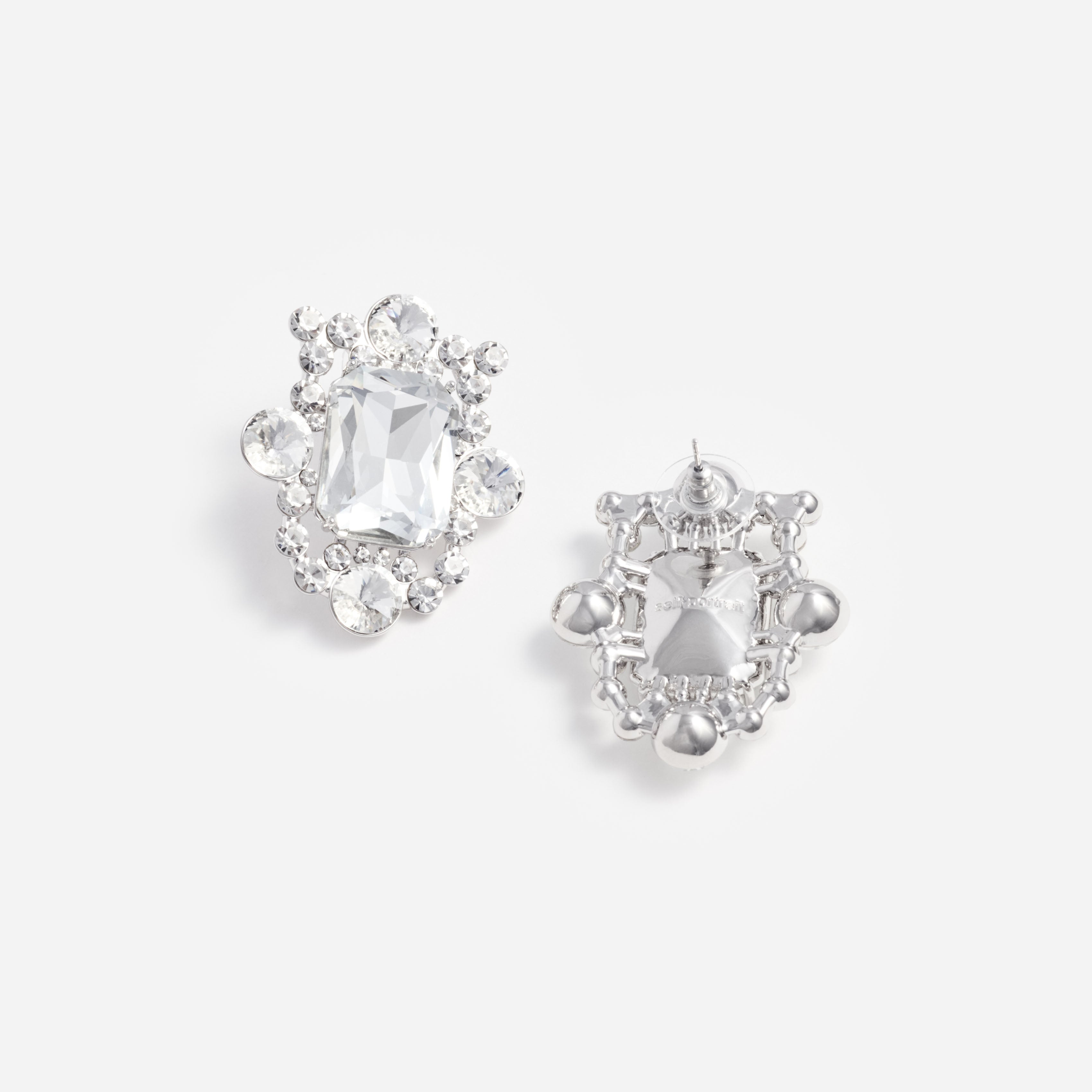 Self Portrait Silver Crystal Cluster Ohrringe Silber