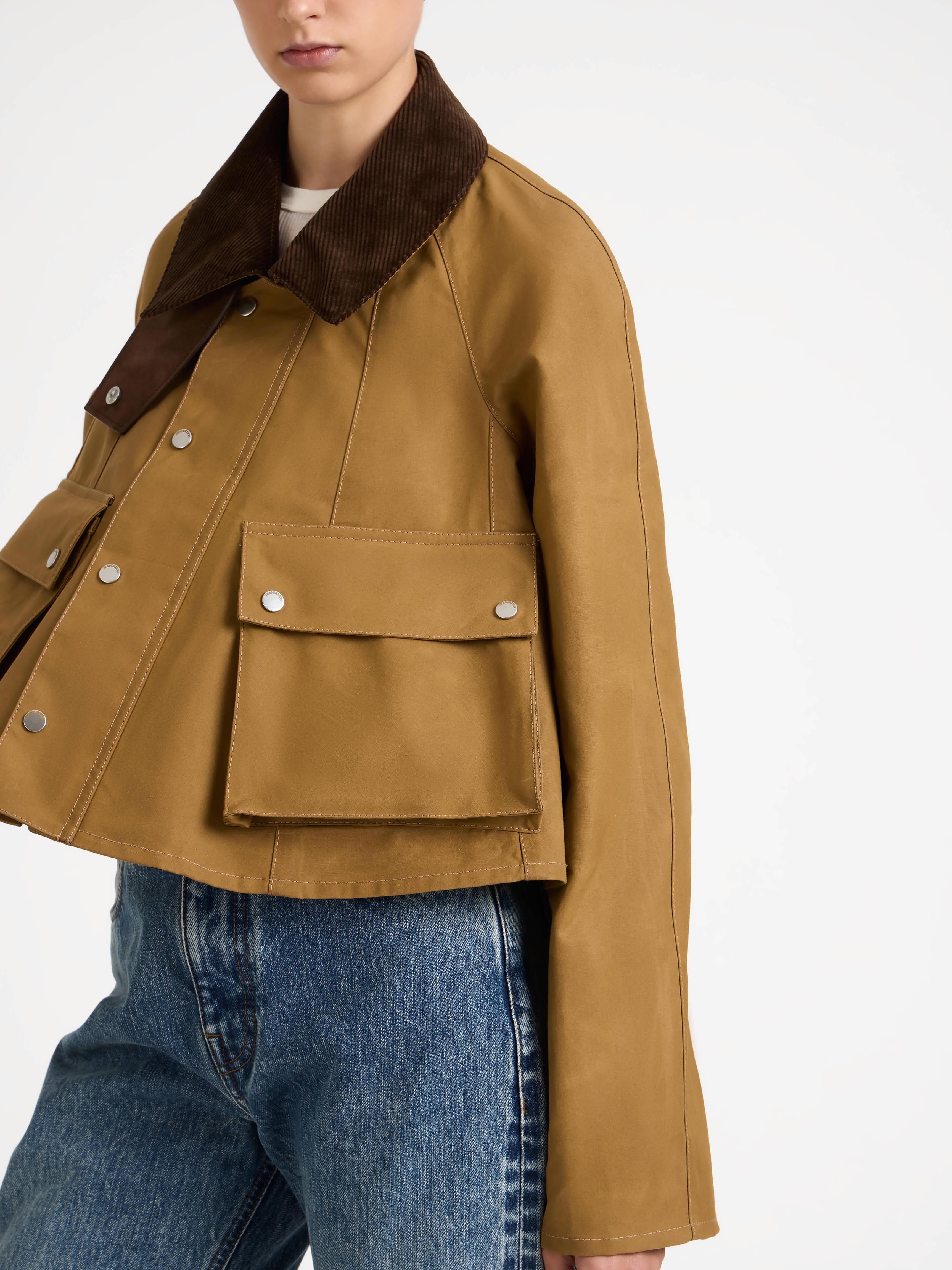 J.W. Anderson Barn Jacket Biscuit Wachs Baumwolle Cropped