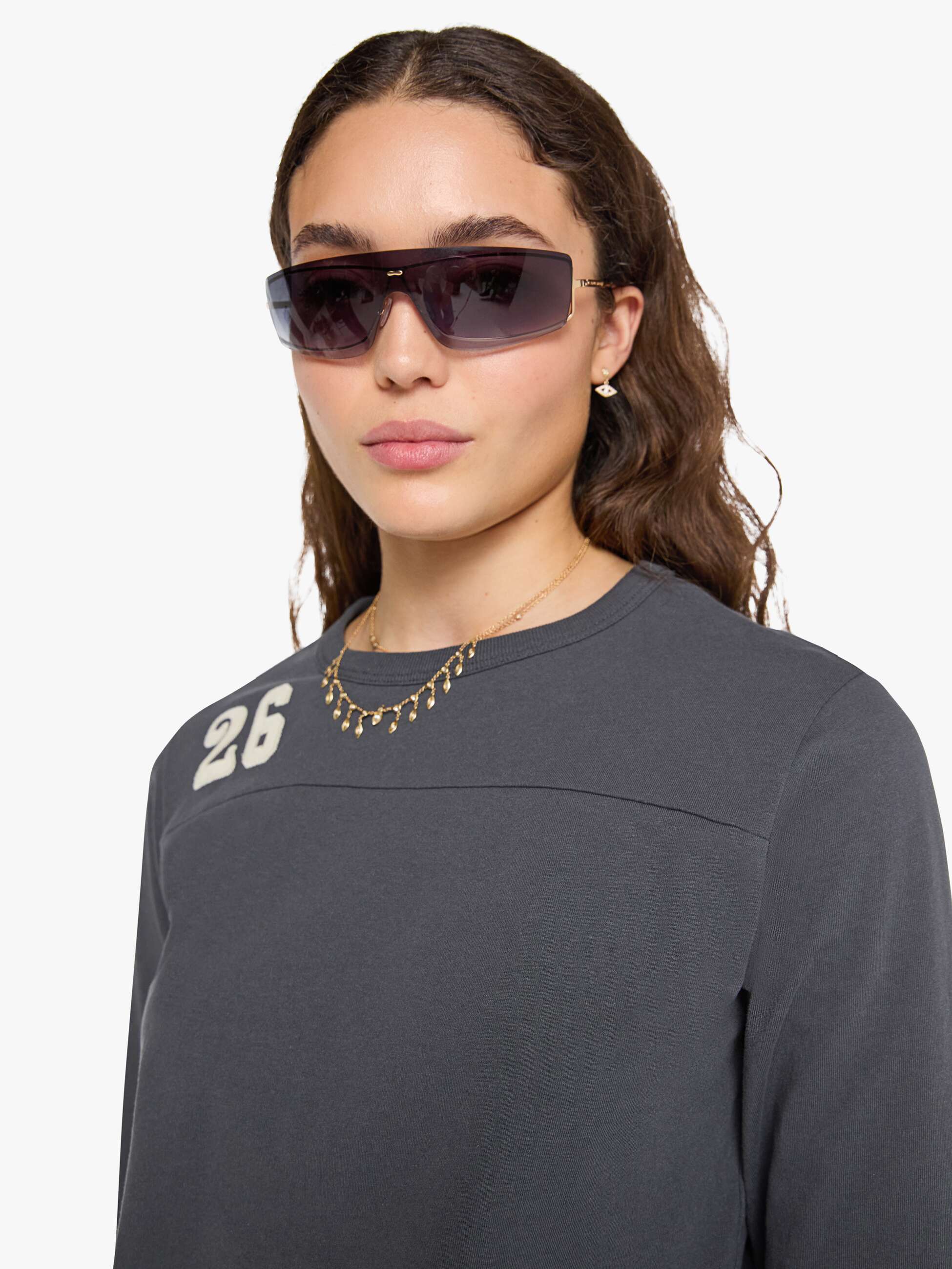 Mother Third Quarter T-Shirt Faded Black 3/4-Arm