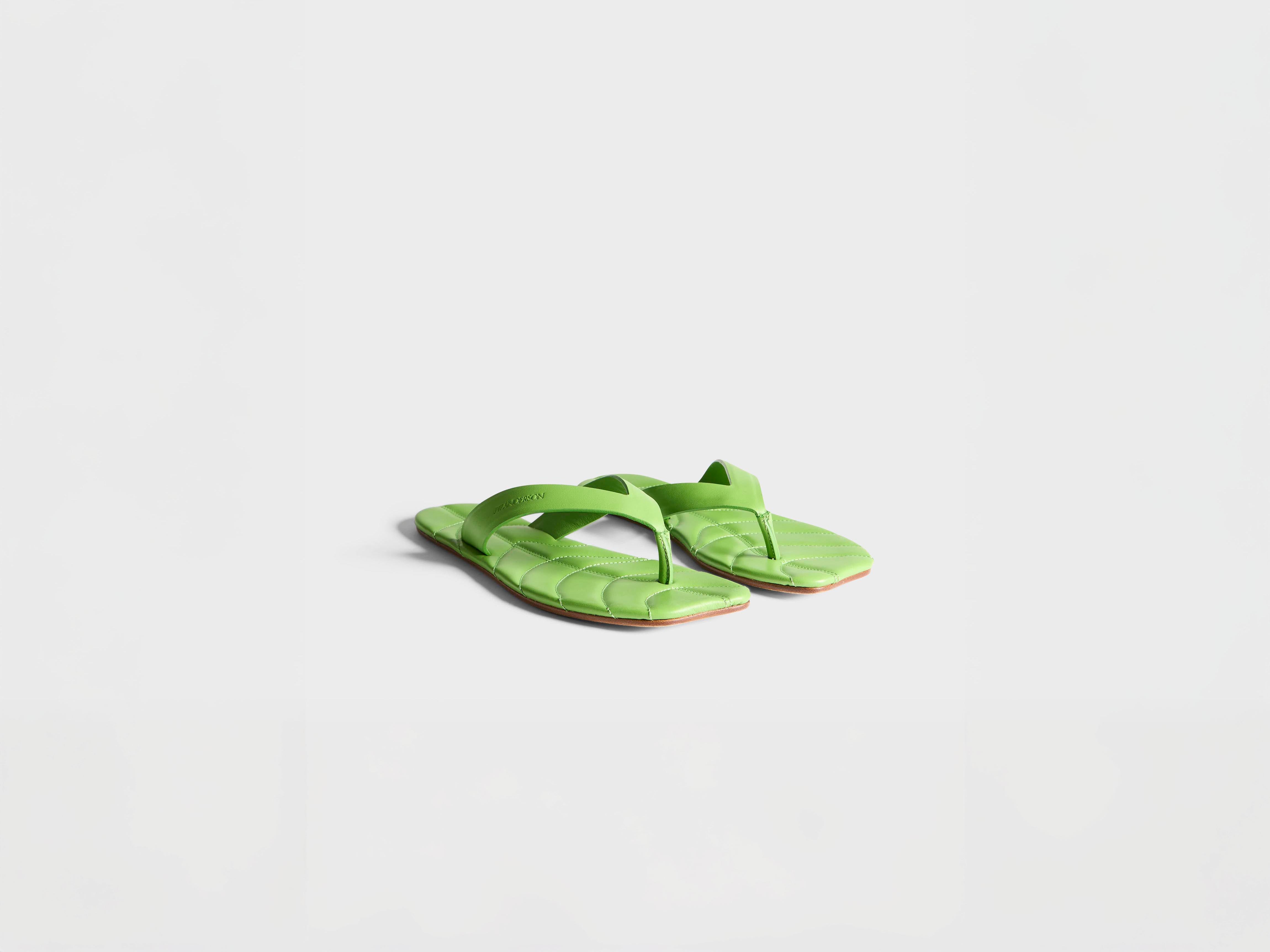J.W.Anderson Leaf Slides Pantoletten Lime Damen Leder