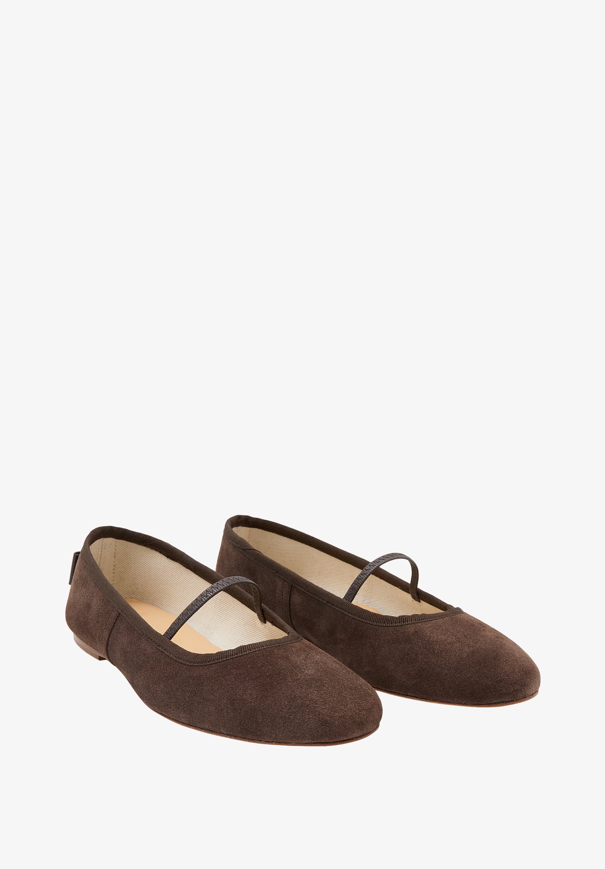 A.P.C. Ballerinas Spaltleder Wildleder Gr. 38 runde Kappe