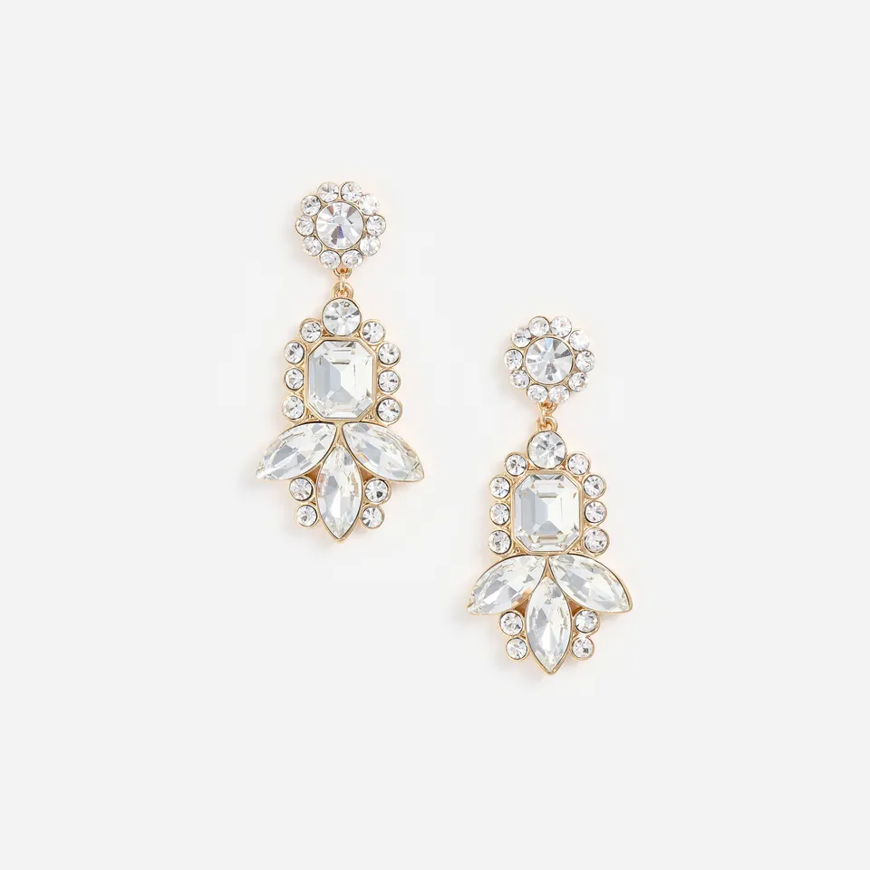 Self Portrait Jewellery Gold Tiered Ohrringe Kristall One Size