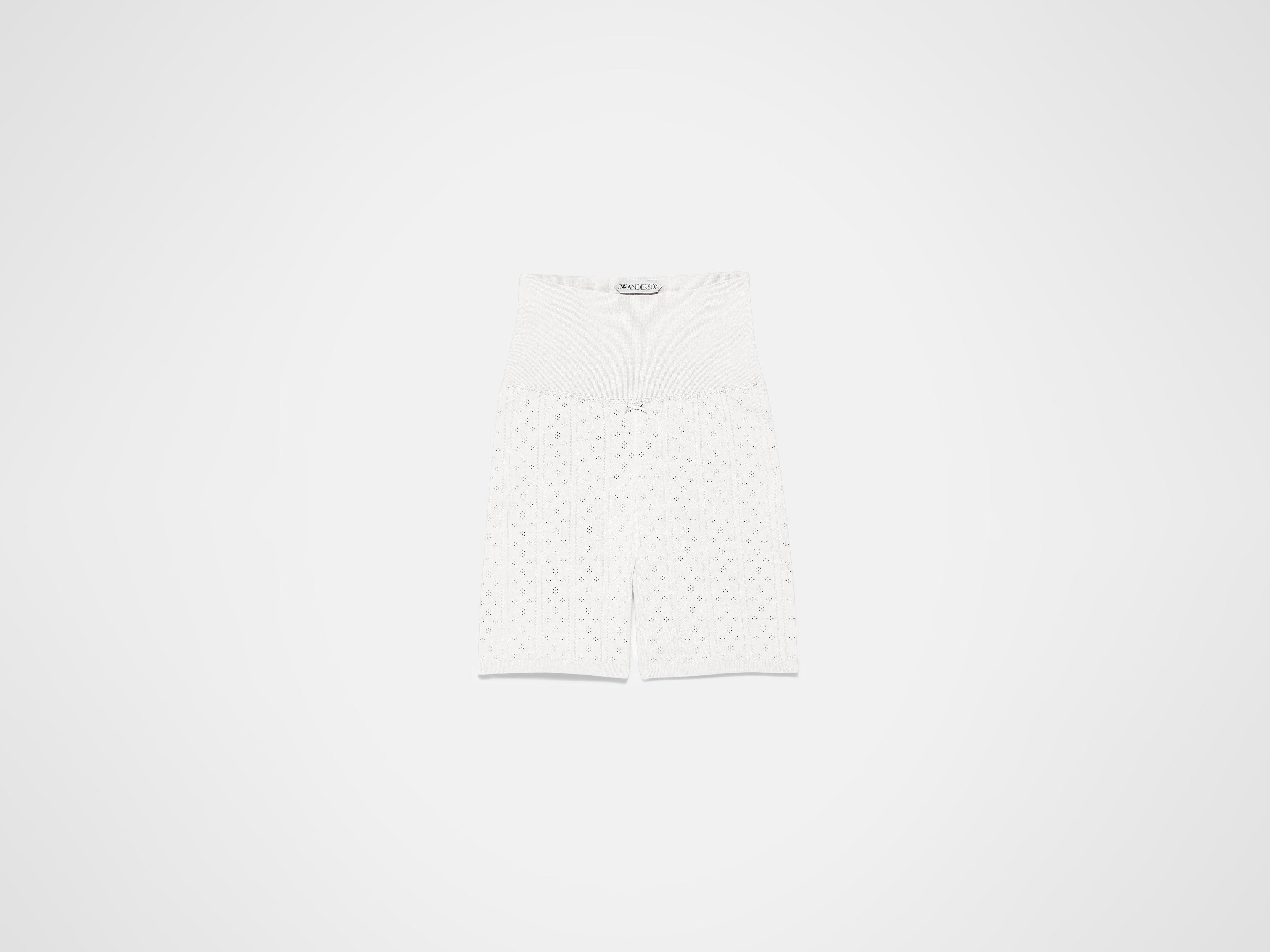 J.W.Anderson Knitted Pointelle Shorts Weiß Viskose