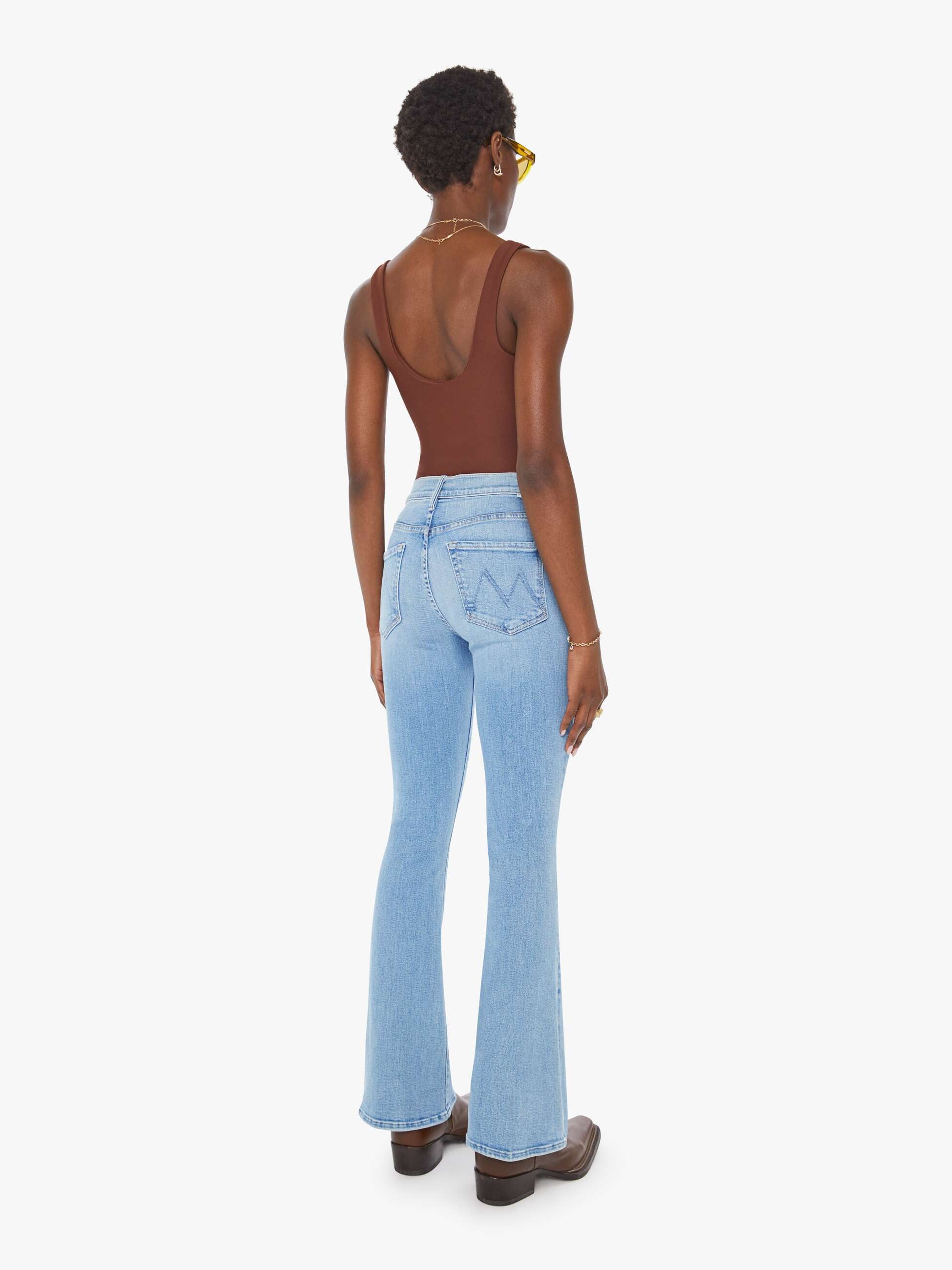 Mother The Weekender Flare Jeans Blessing In Disguise Mittelblau