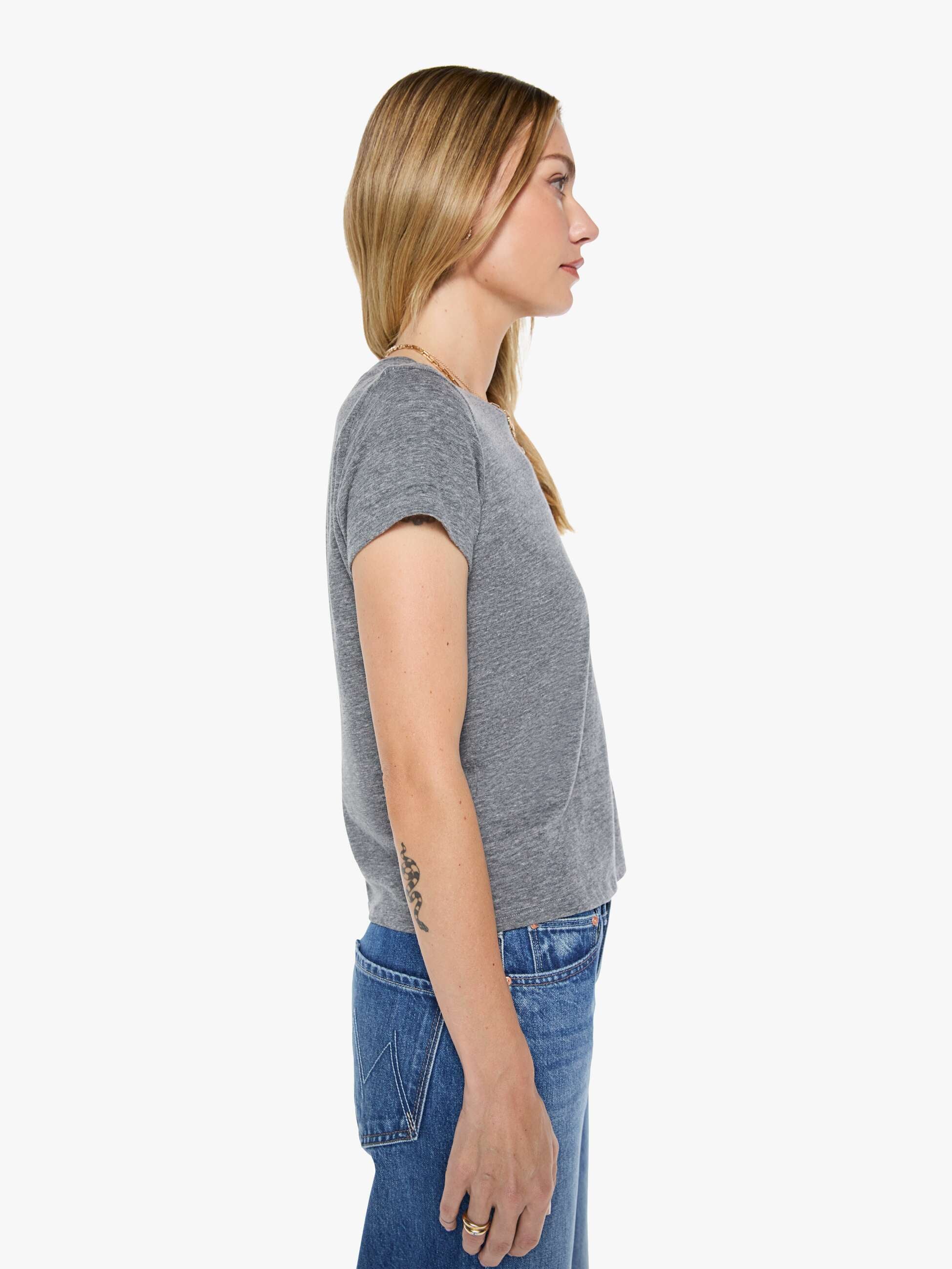 Mother The Lil Goodie Goodie T-Shirt Heather Grey