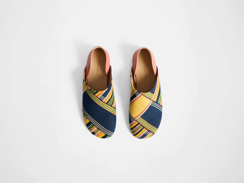 J.W.Anderson Slipper Mules Pantoletten Pink Multi Jacquard