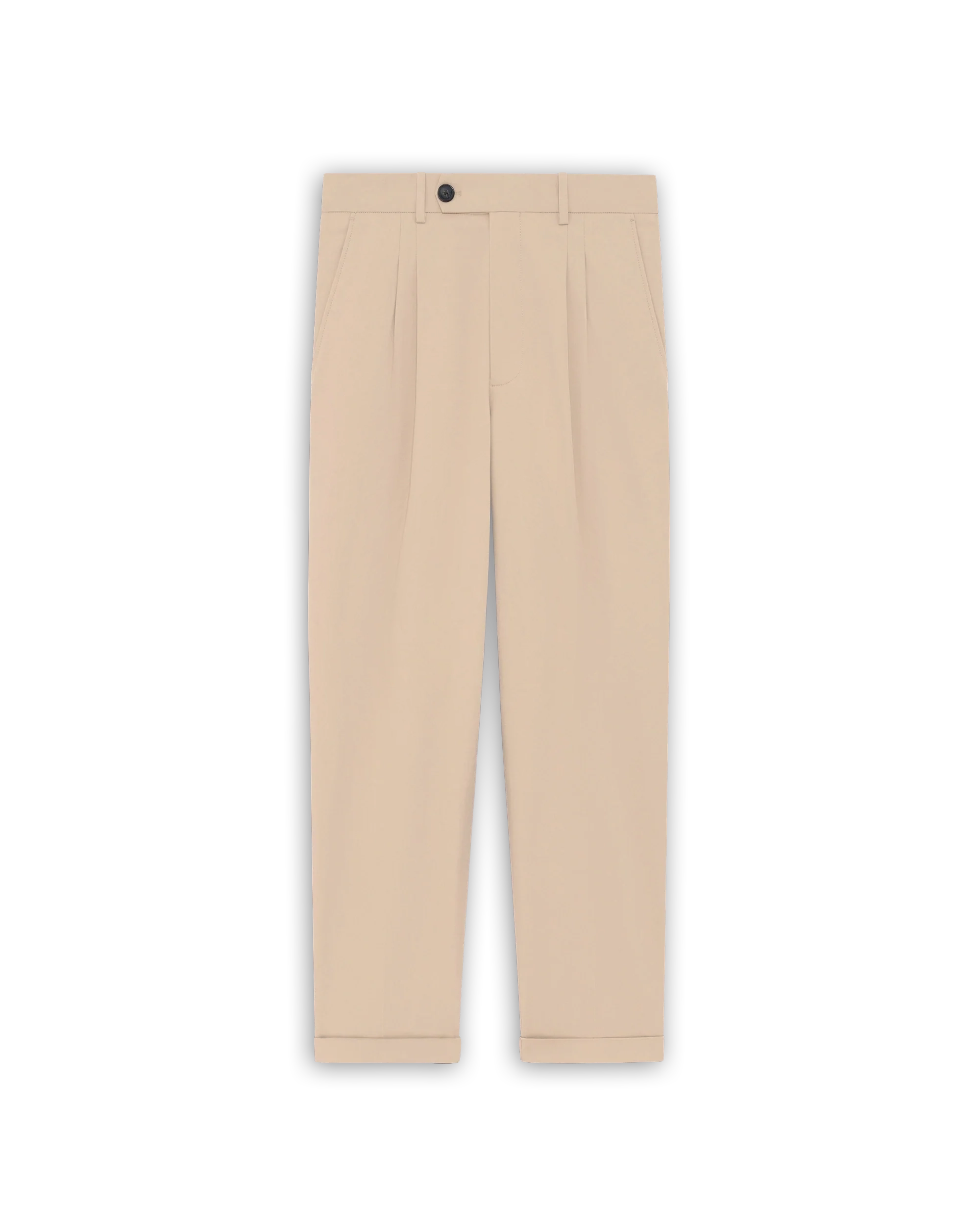 Drôle De Monsieur Pantalon Cropped à Plis Hose Beige