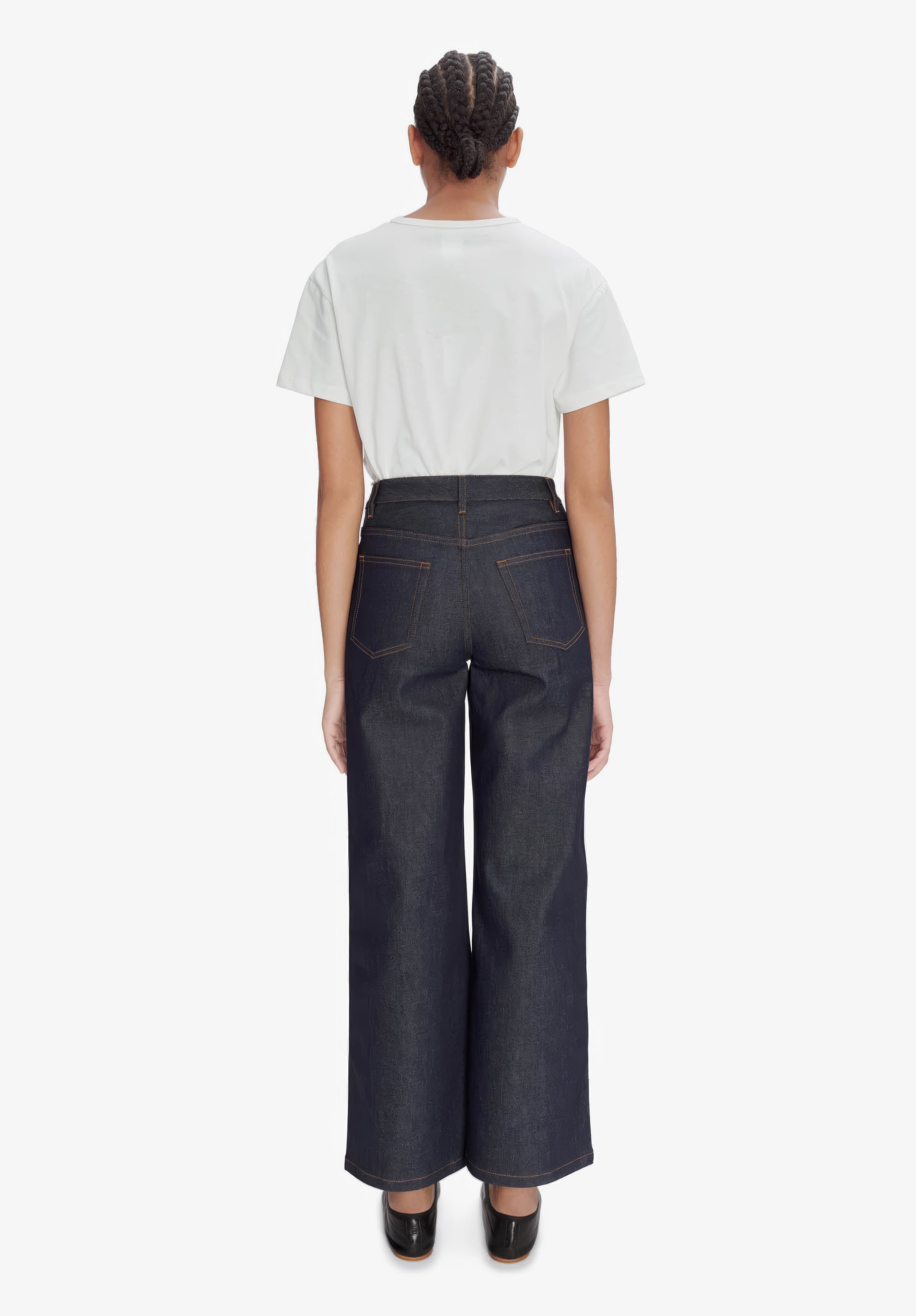 A.P.C. Boxy Micro Logo T-Shirt schwarz Bio-Baumwolle L