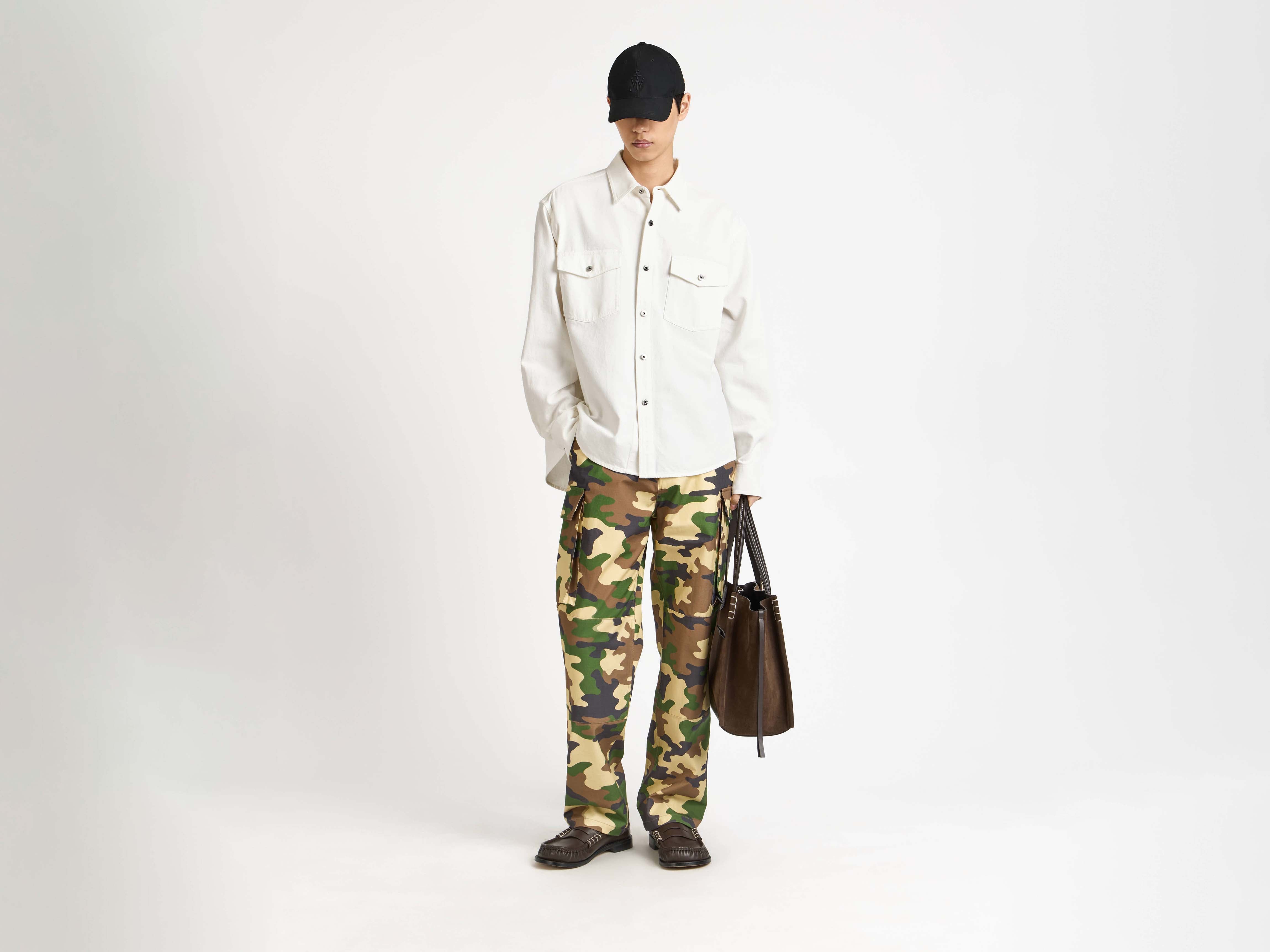J.W. Anderson Cargo Trousers Hose Braun/Grün 48