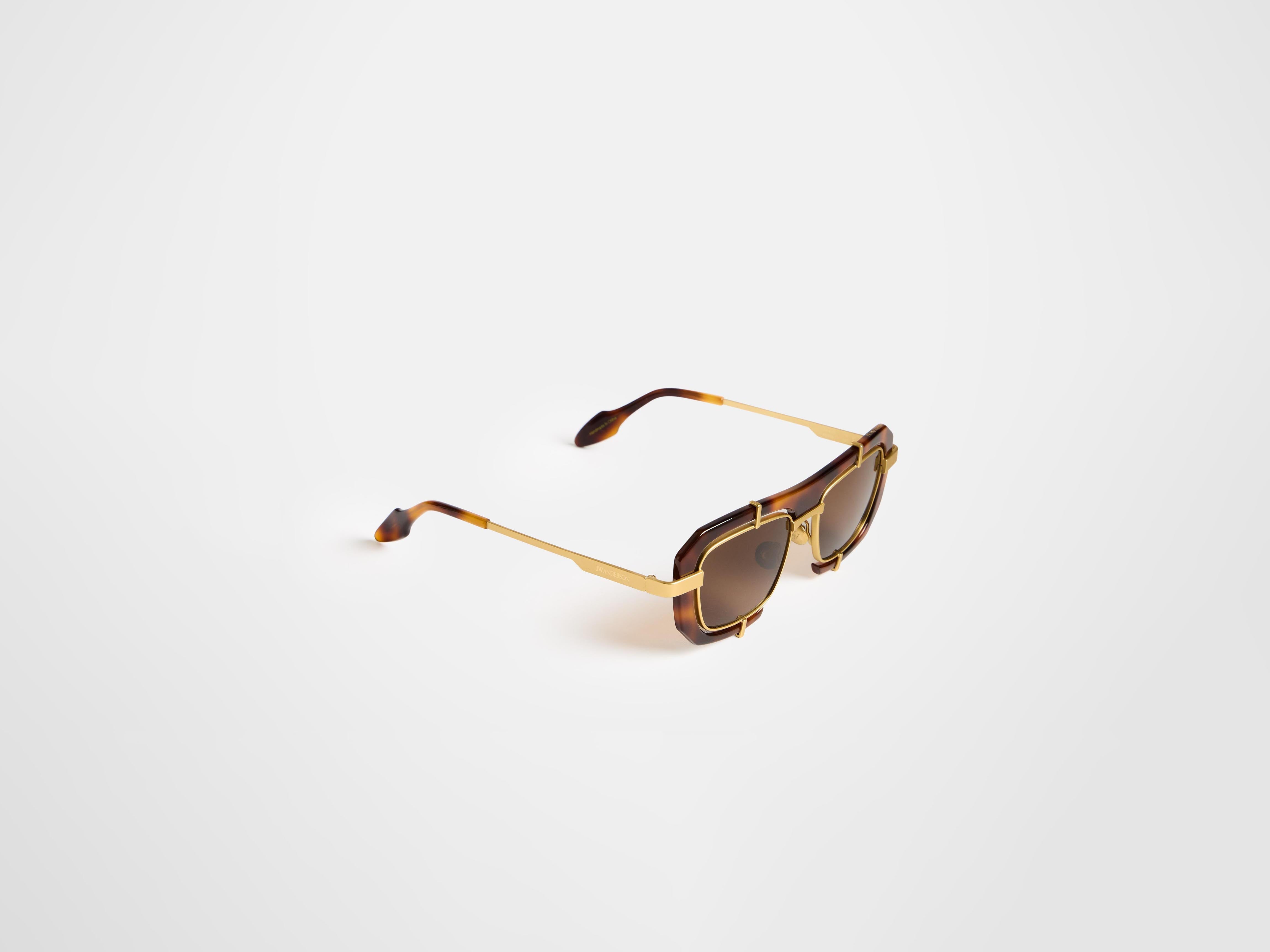 J.W.Anderson JWA03 Sonnenbrille Havanna Geometric Unisex