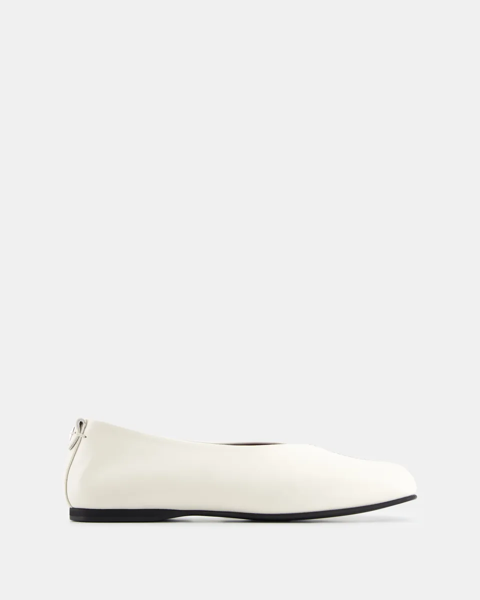 Nodaleto Bullarina 5 Ballerinas Weiß Nappa Leder eckig